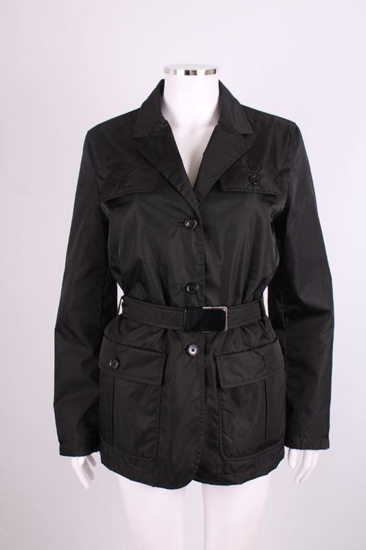 Prada Parka Nylon Overshirt Jacket Black M