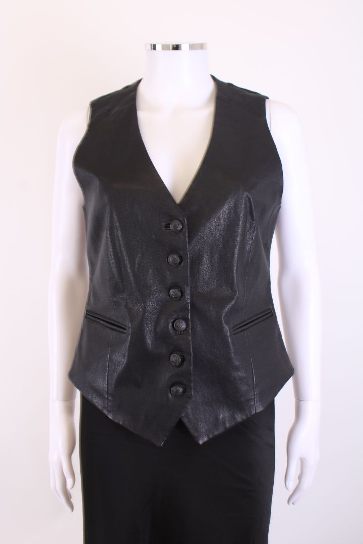 Rag & Bone Leather Waist Coat Black 12