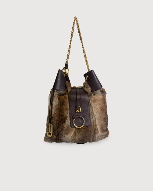 brown fur Dolce & Gabbana Bag