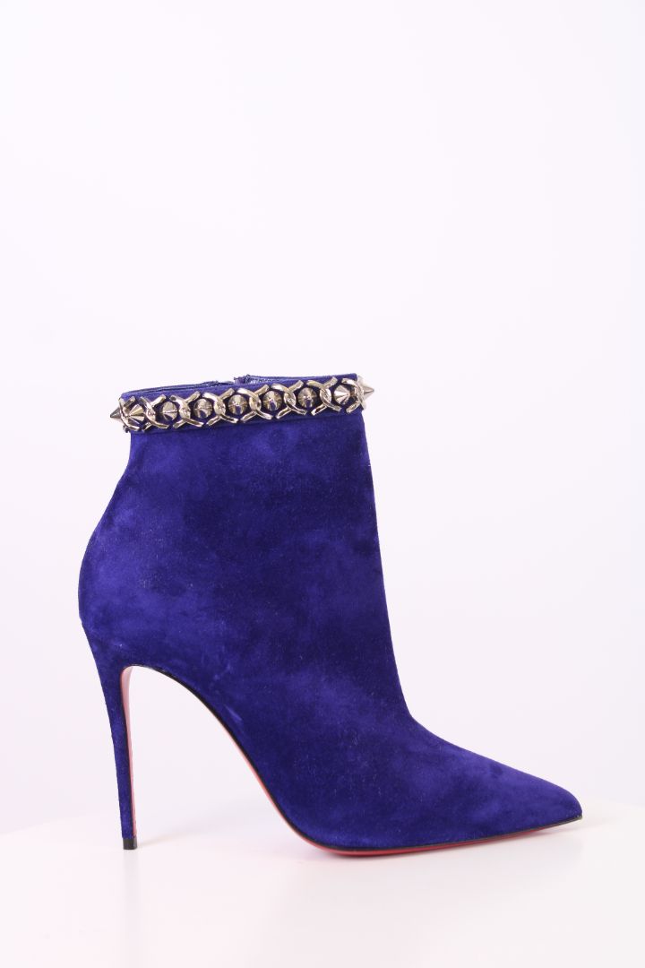 Christian Louboutin Stud Trim Heel Booty Purple 37
