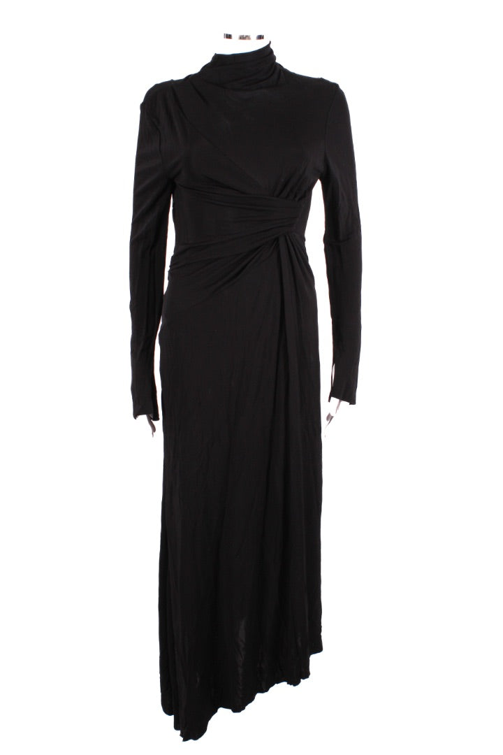Victoria Beckham L/S Ruched Dress Black 8