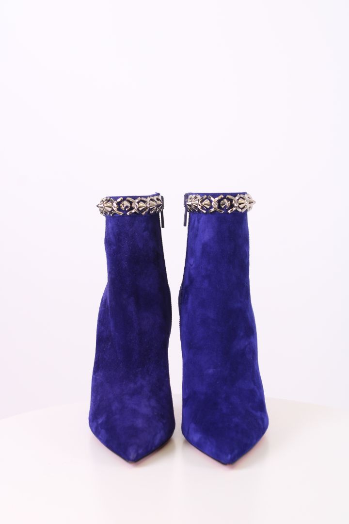 Christian Louboutin Stud Trim Heel Booty Purple 37