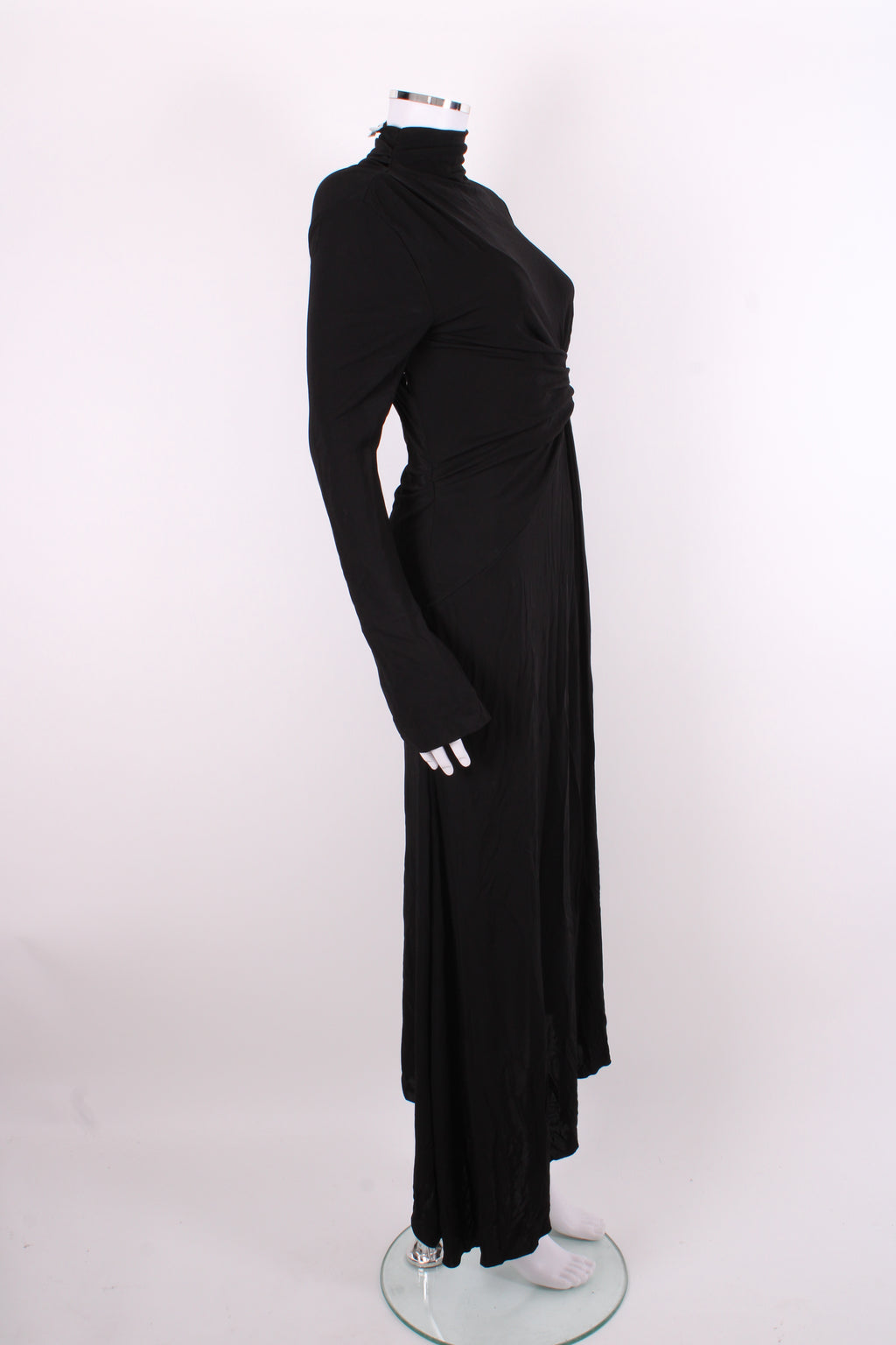 Victoria Beckham L/S Ruched Dress Black 8
