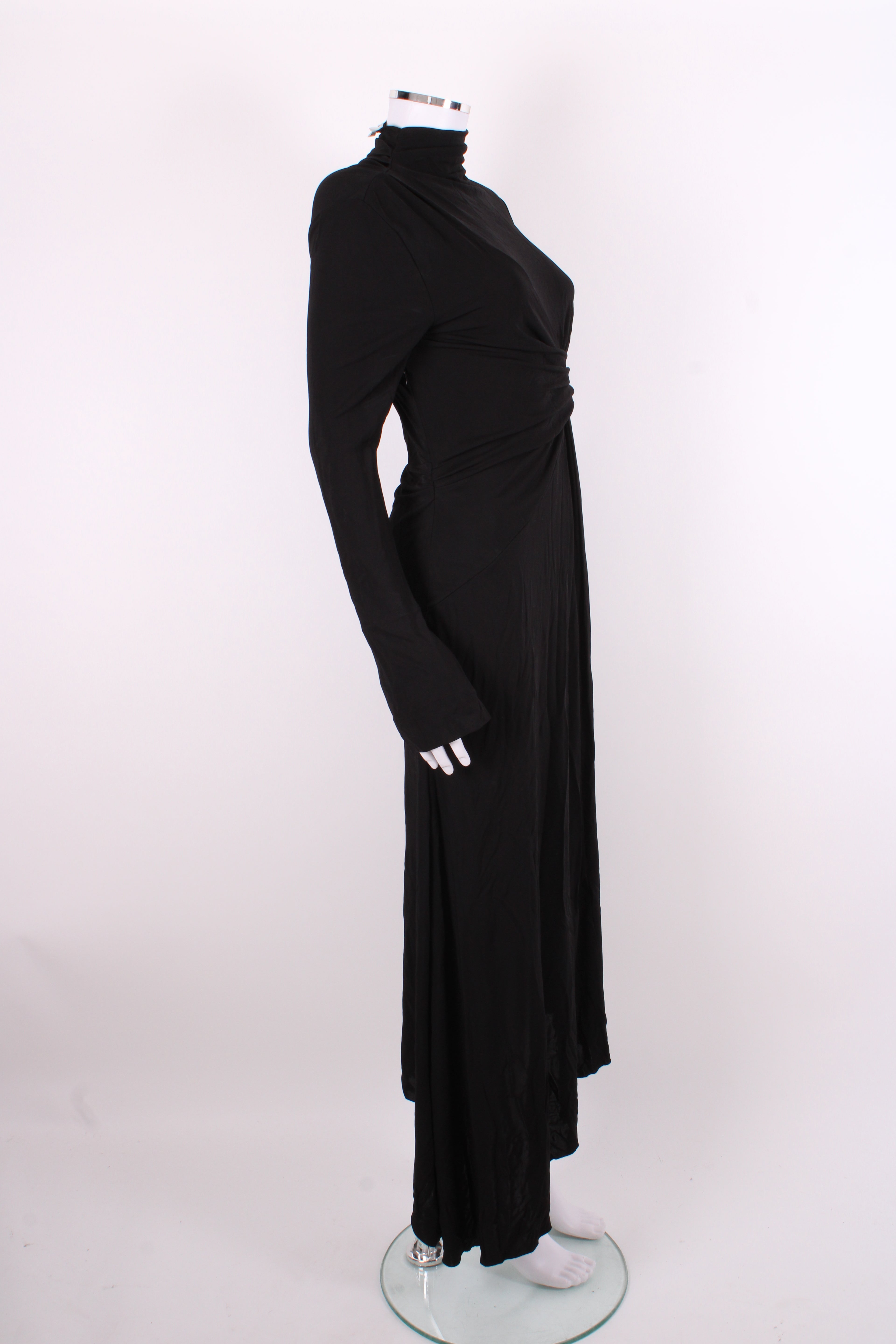 Victoria Beckham L/S Ruched Dress Black 8