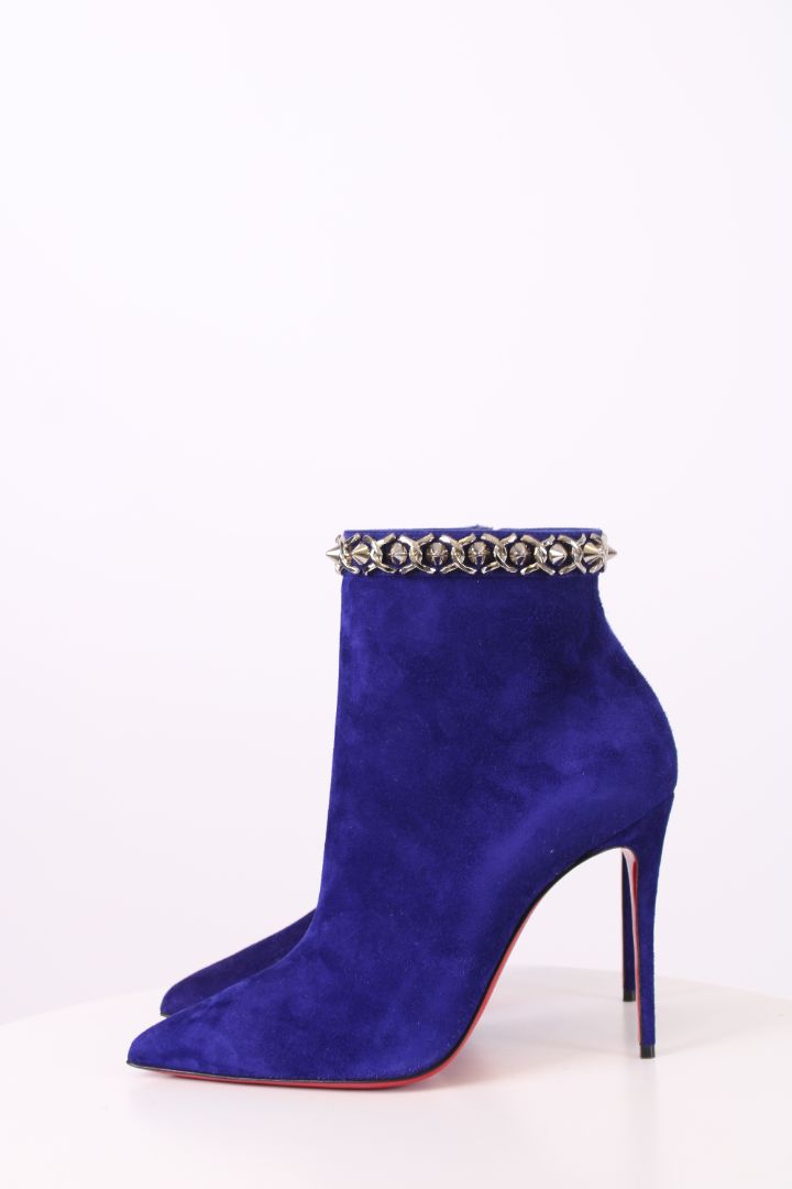 Christian Louboutin Stud Trim Heel Booty Purple 37