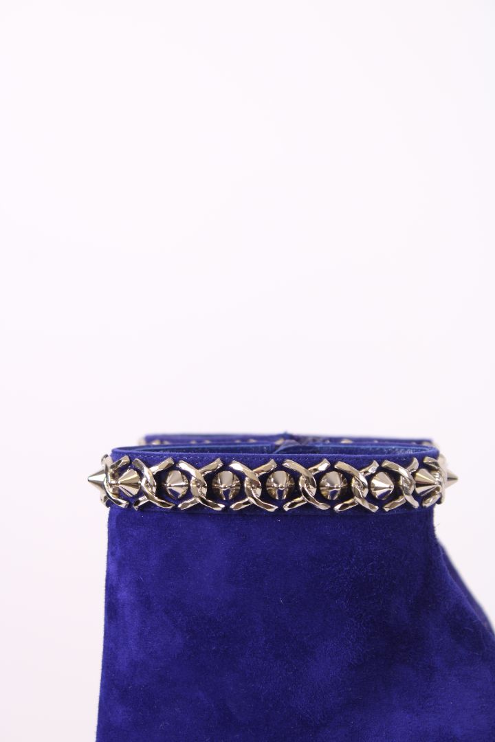 Christian Louboutin Stud Trim Heel Booty Purple 37