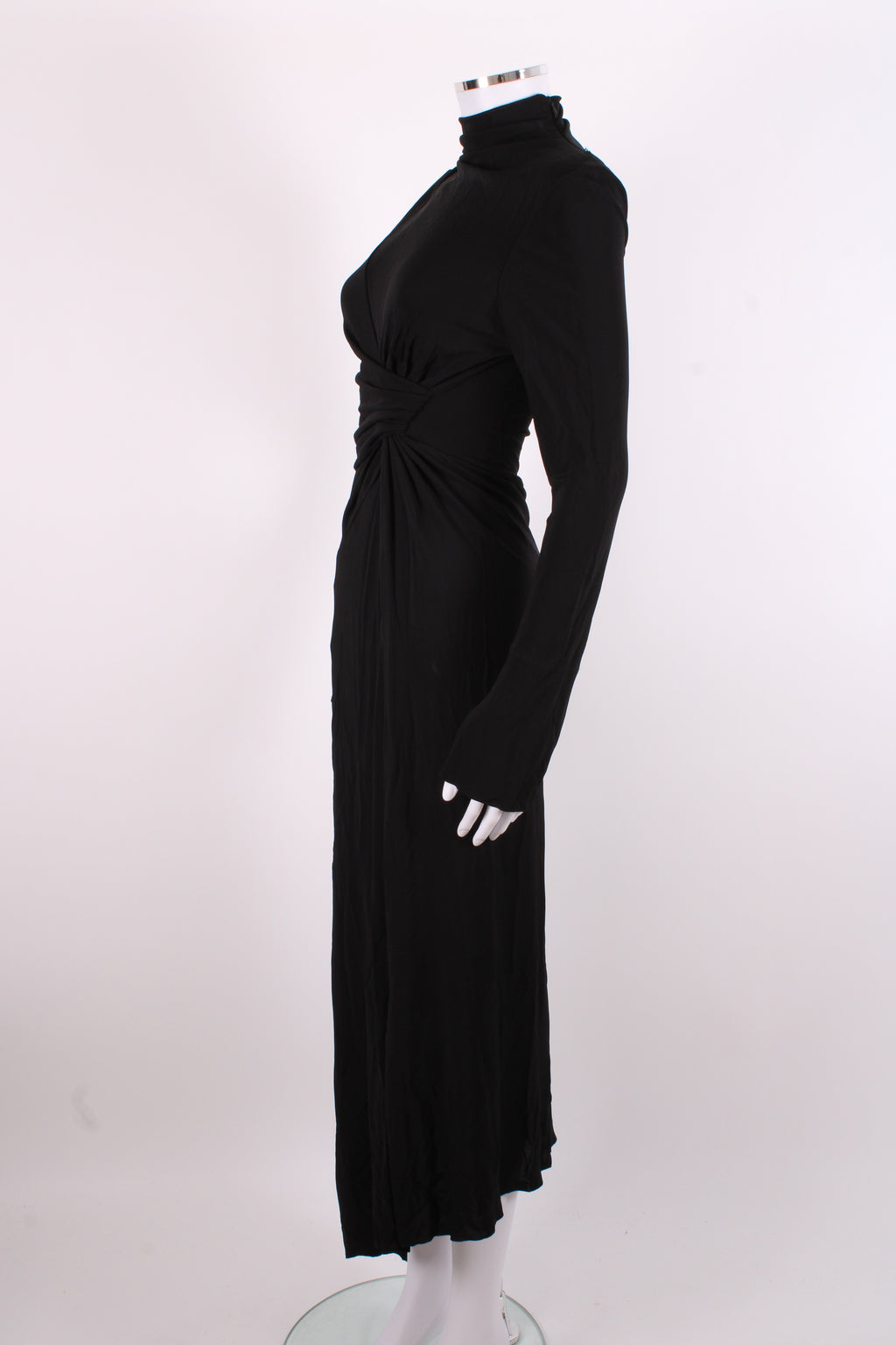 Victoria Beckham L/S Ruched Dress Black 8