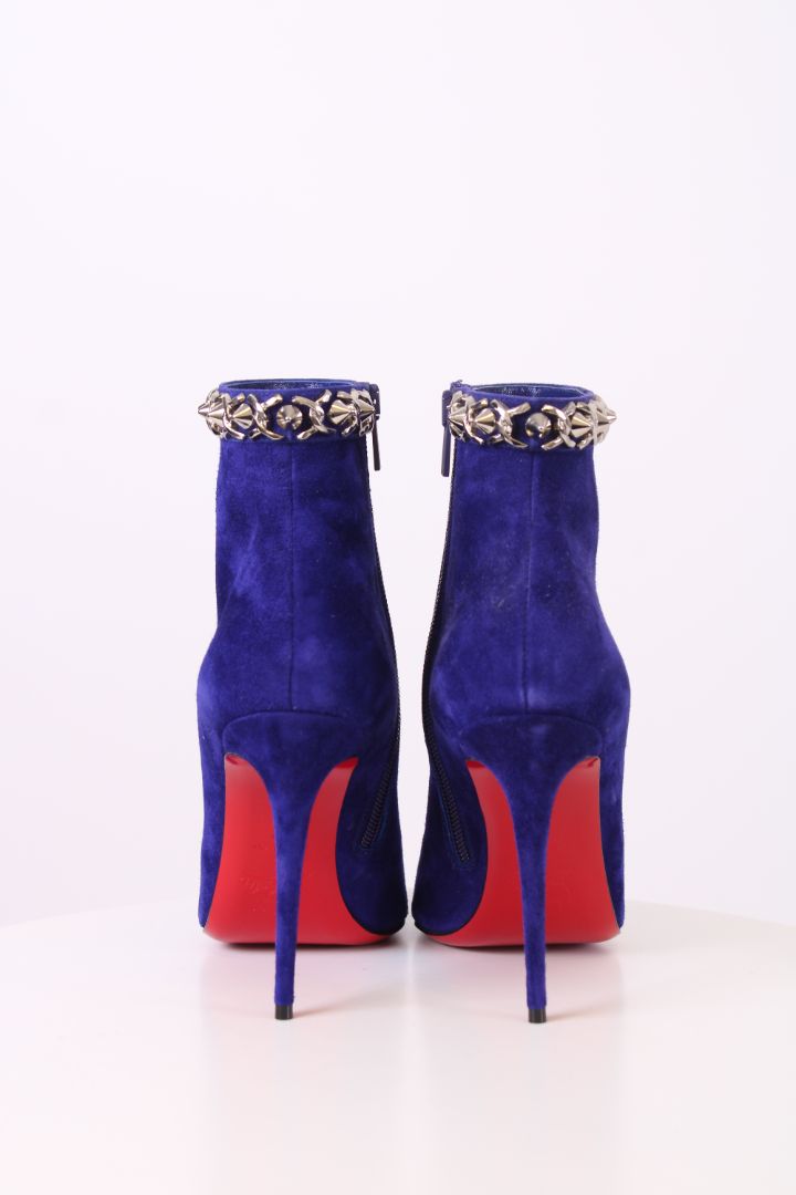 Christian Louboutin Stud Trim Heel Booty Purple 37
