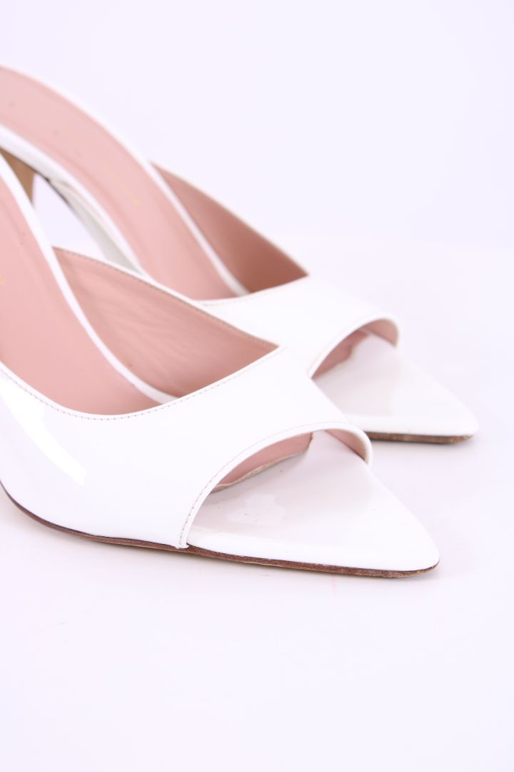 GIA X Pernille Teisbaek Patent Mule Heels White 39