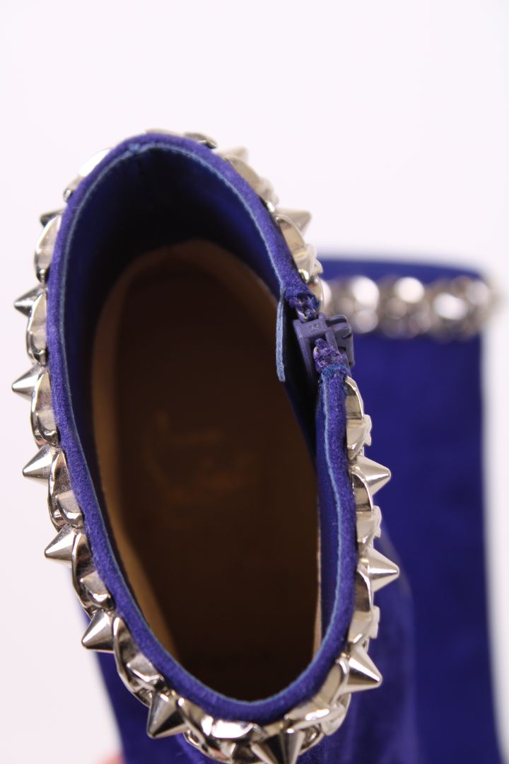 Christian Louboutin Stud Trim Heel Booty Purple 37