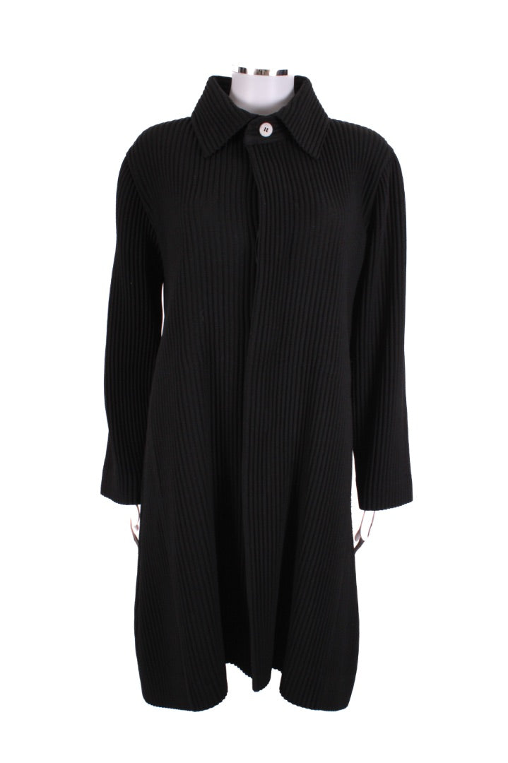 Homme Plisse Ribbed Jacket Black 1