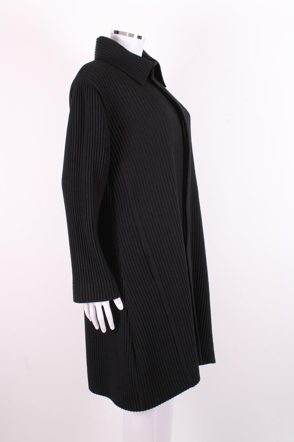 Homme Plisse Ribbed Jacket Black 1