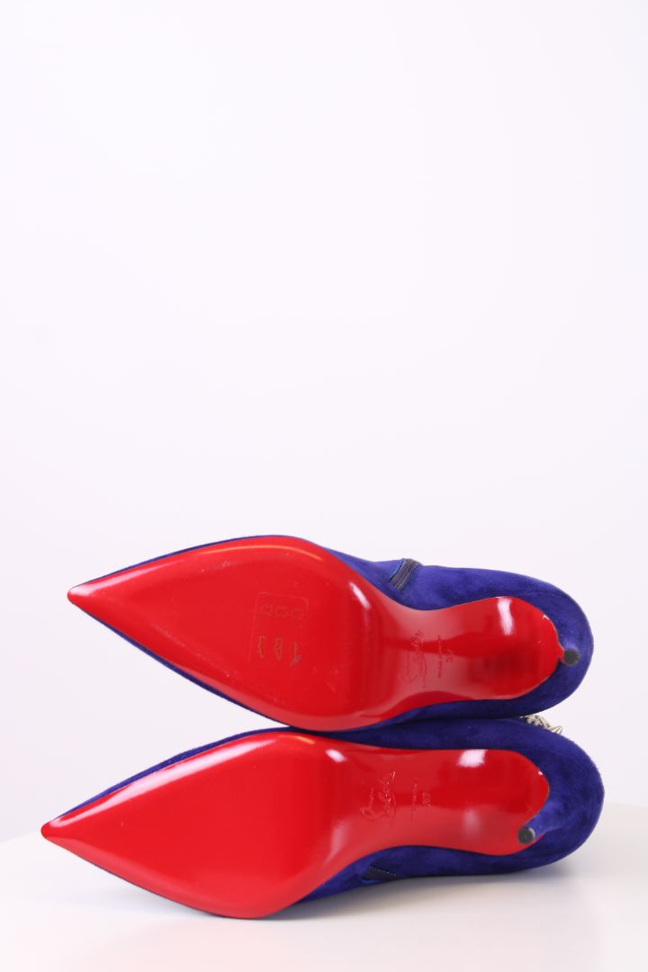 Christian Louboutin Stud Trim Heel Booty Purple 37