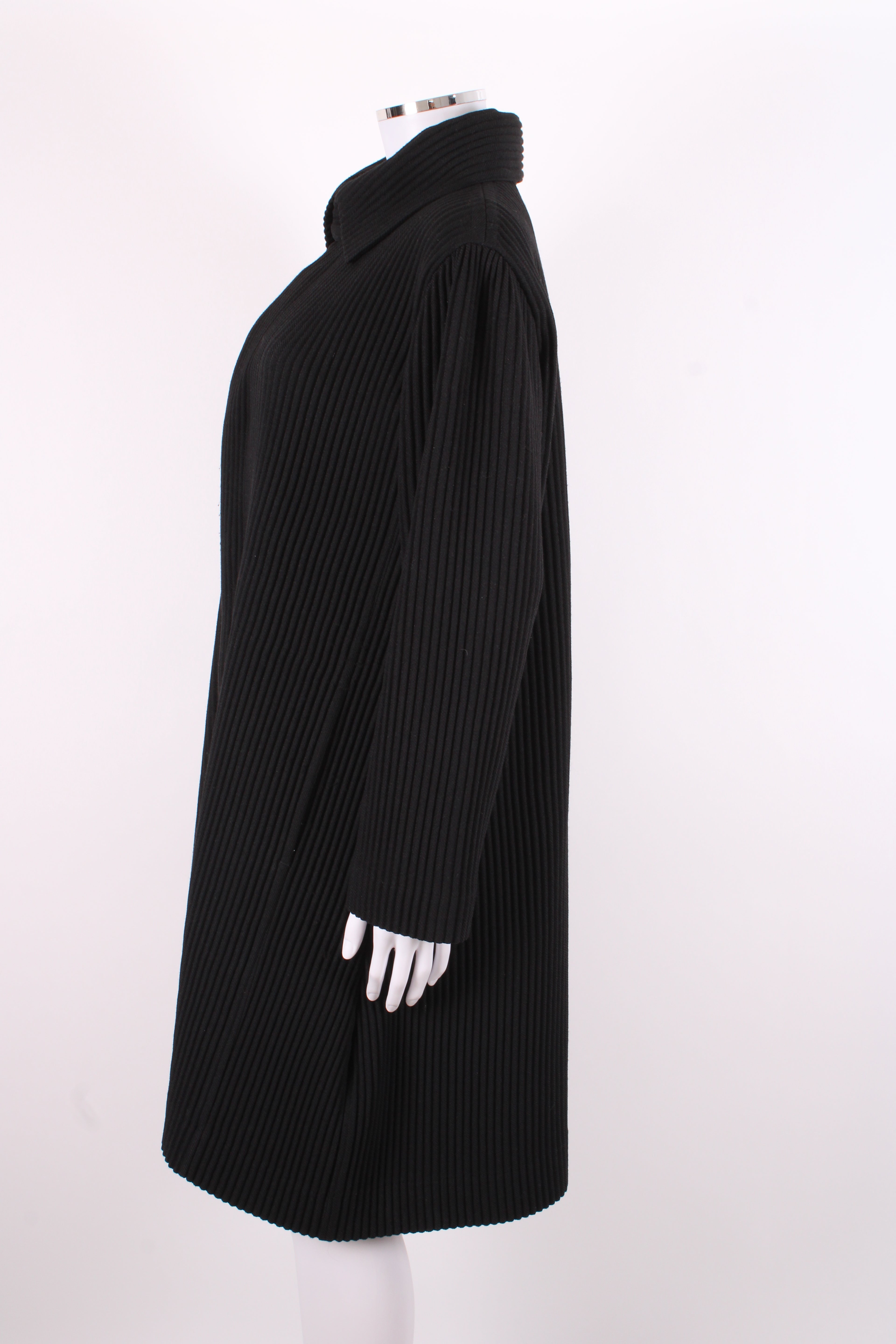 Homme Plisse Ribbed Jacket Black 1