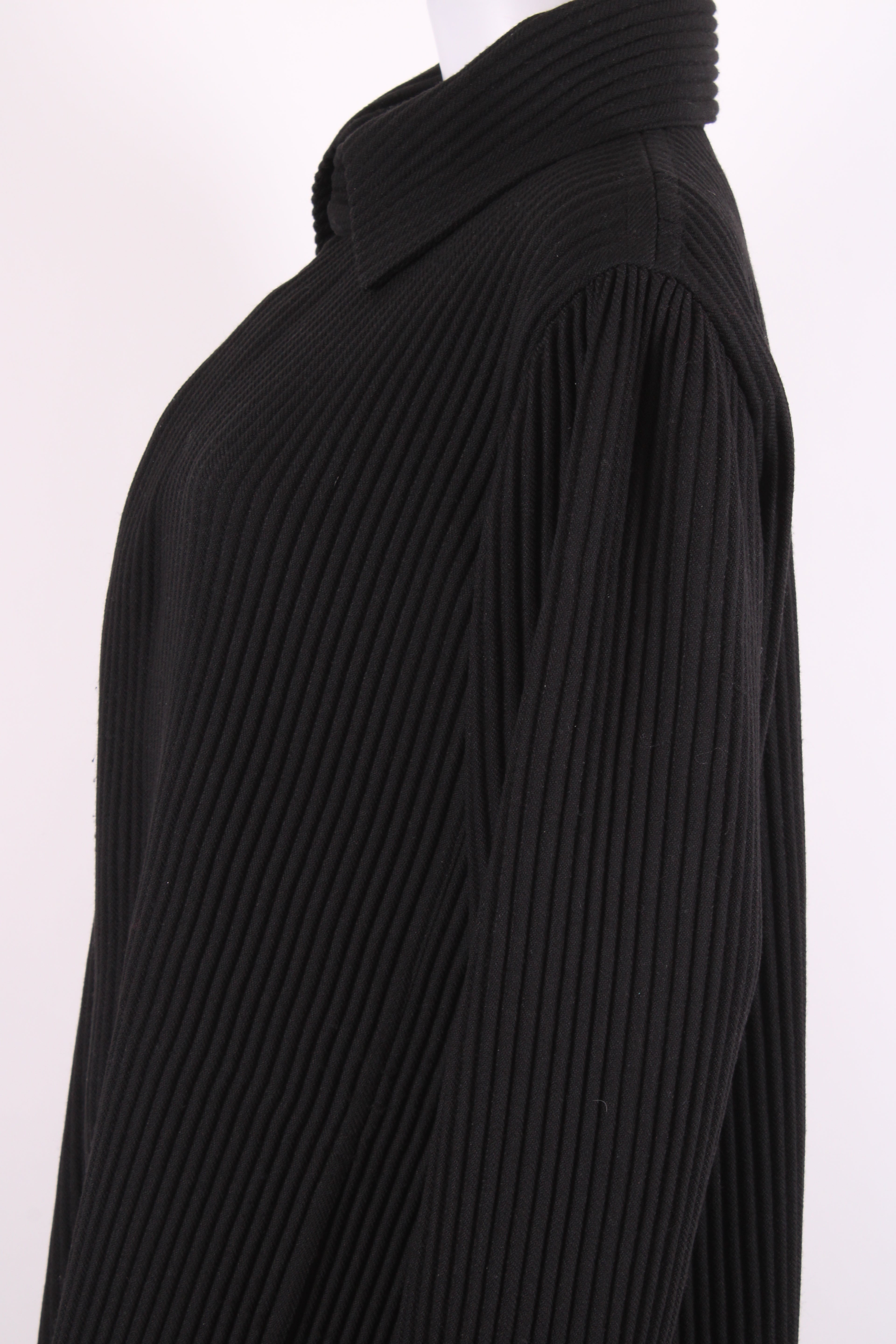 Homme Plisse Ribbed Jacket Black 1