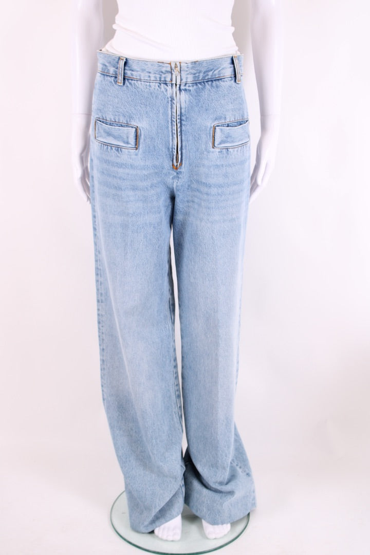 Sandro Front Pocket Wide Leg Jeans Denim 12