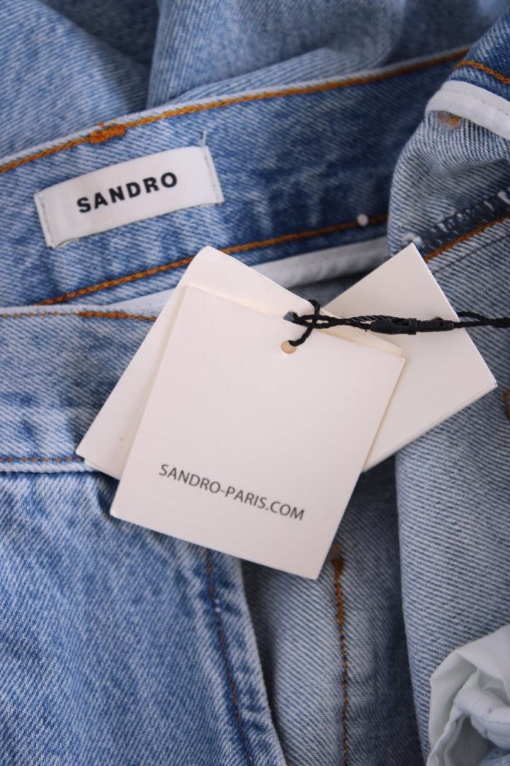 Sandro Front Pocket Wide Leg Jeans Denim 12