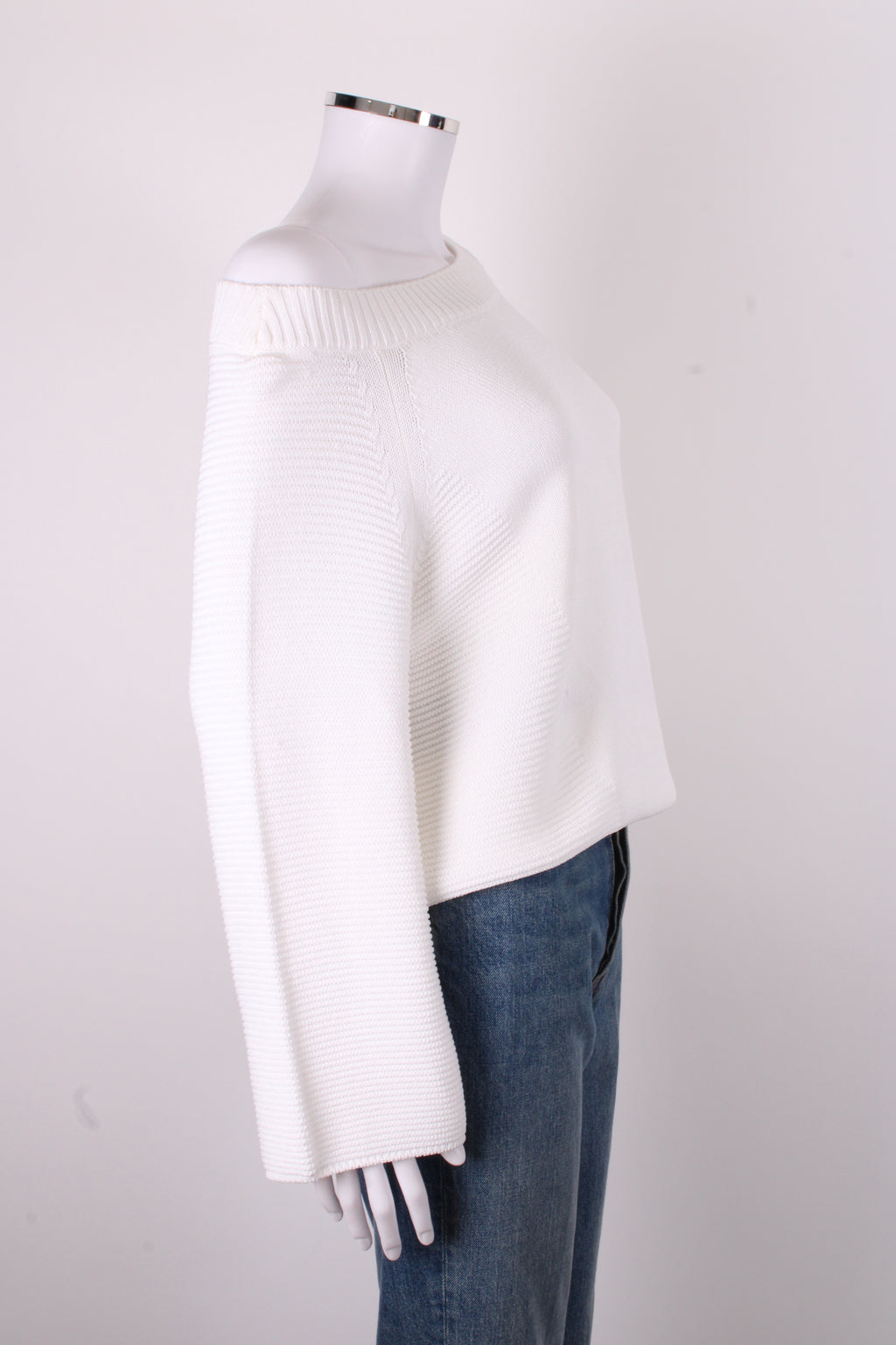 Luisa Spagnoli L/S Ribbed Knit Jumper White M