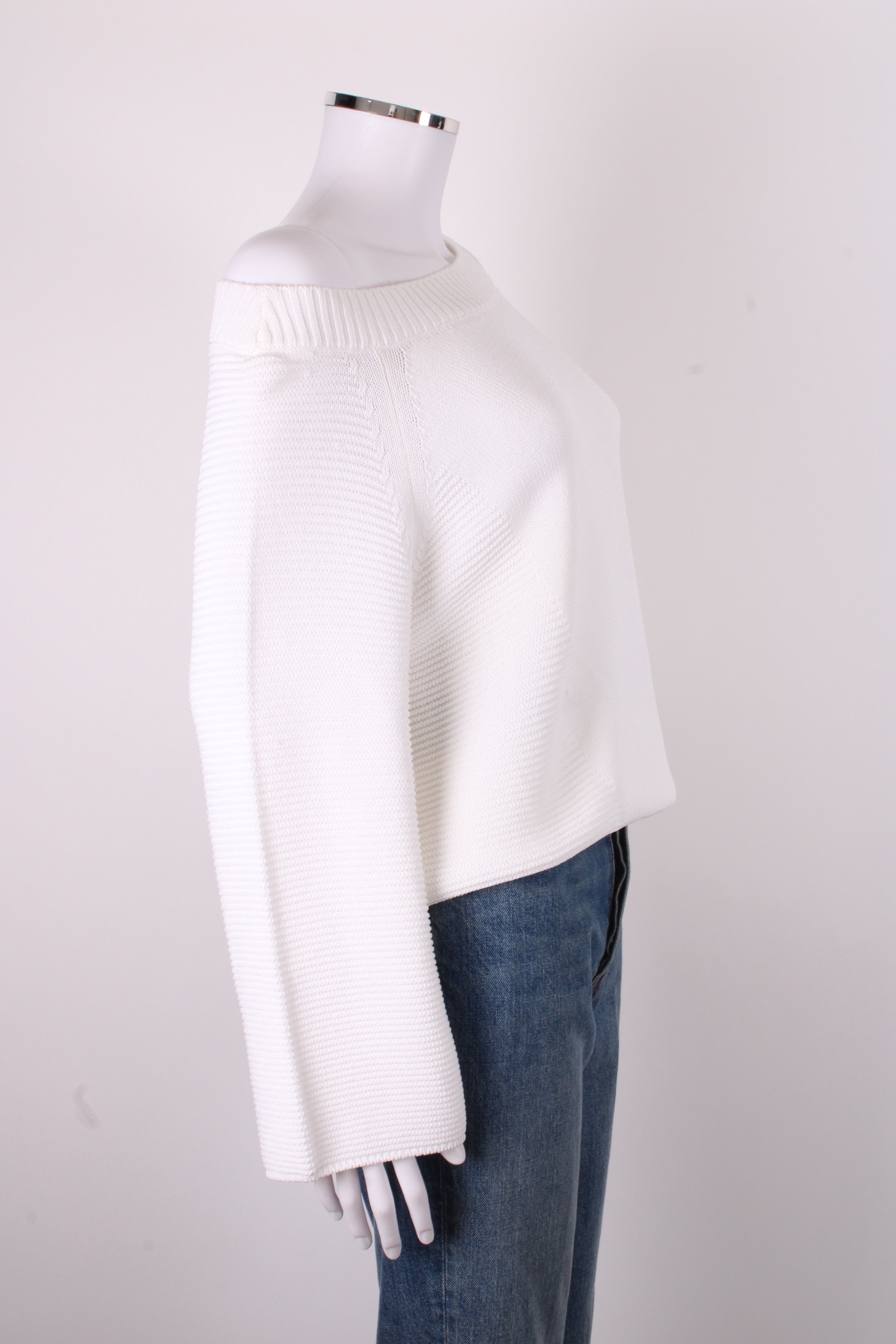 Luisa Spagnoli L/S Ribbed Knit Jumper White M