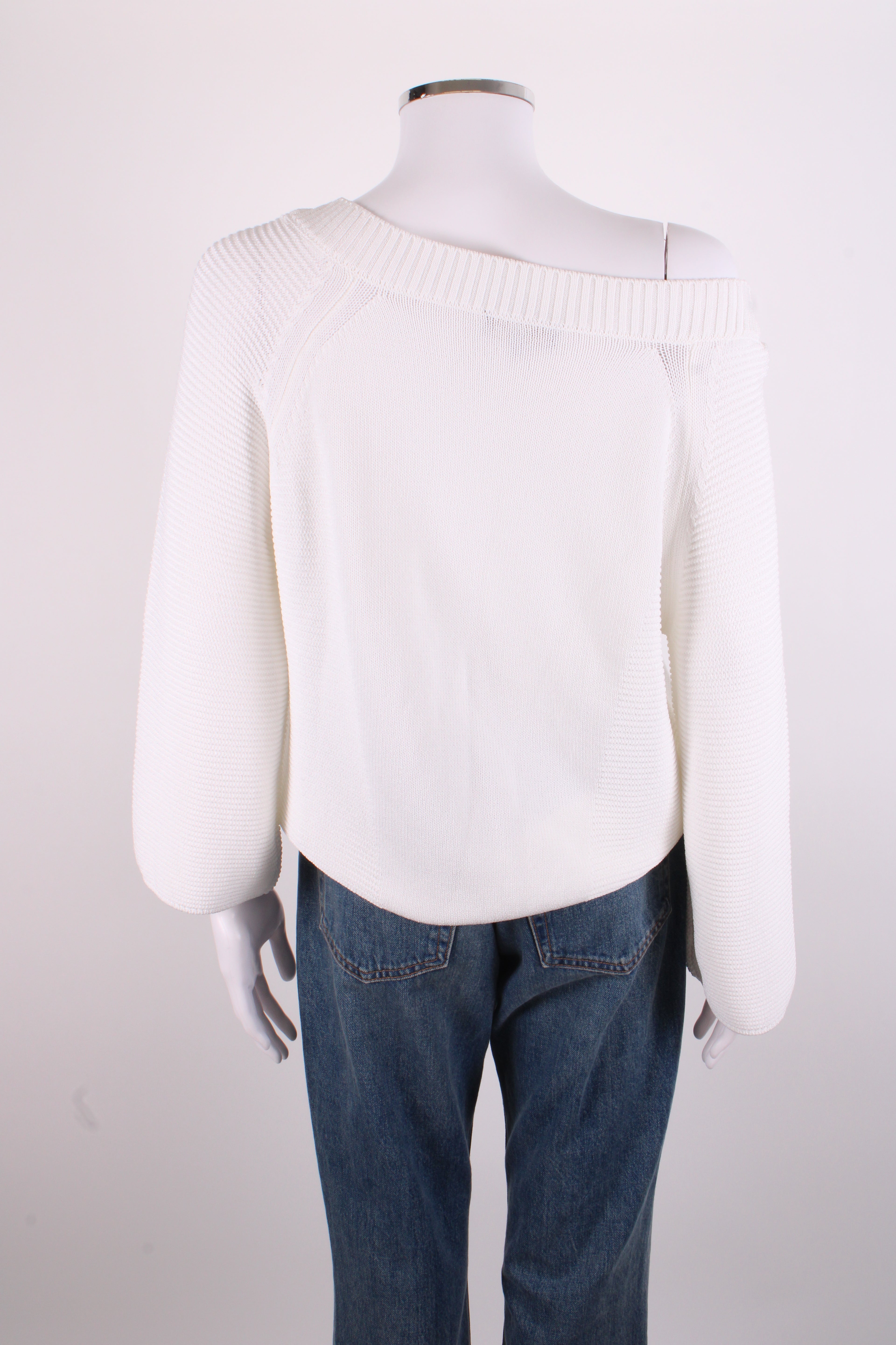 Luisa Spagnoli L/S Ribbed Knit Jumper White M