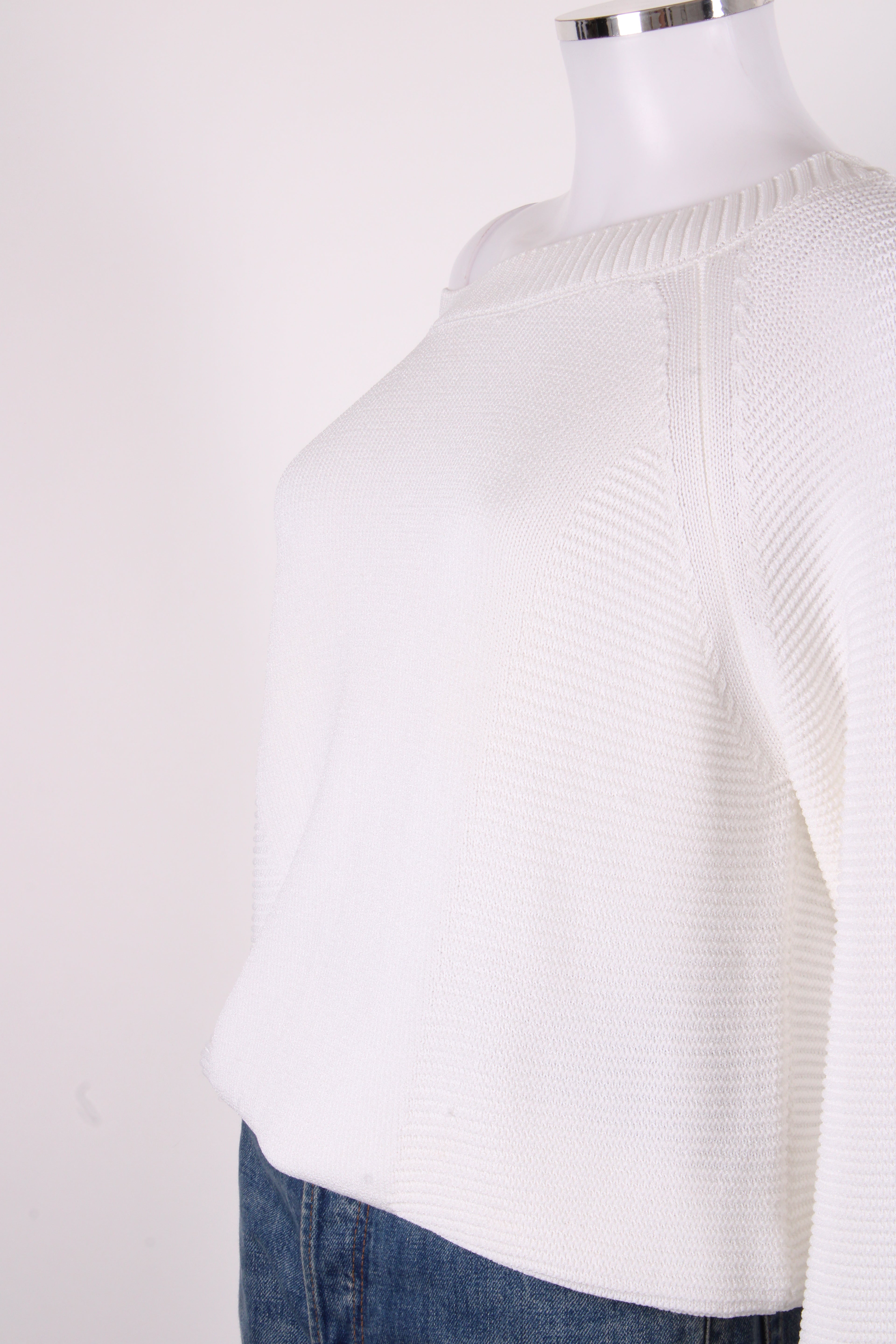 Luisa Spagnoli L/S Ribbed Knit Jumper White M