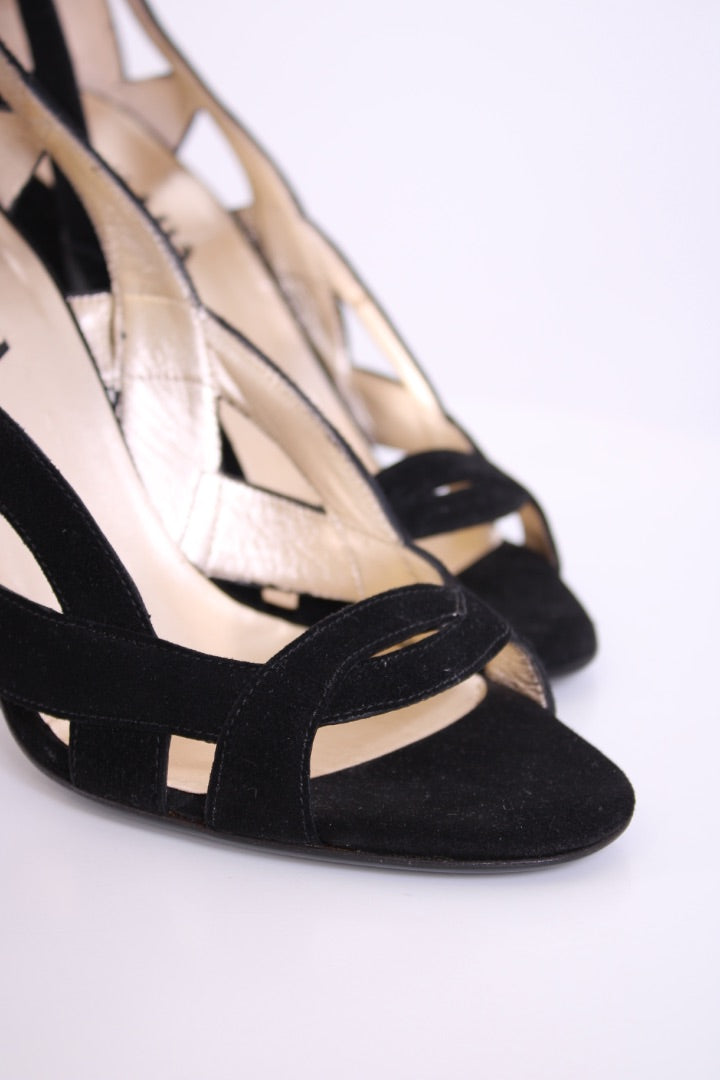 Prada suede heel black 5