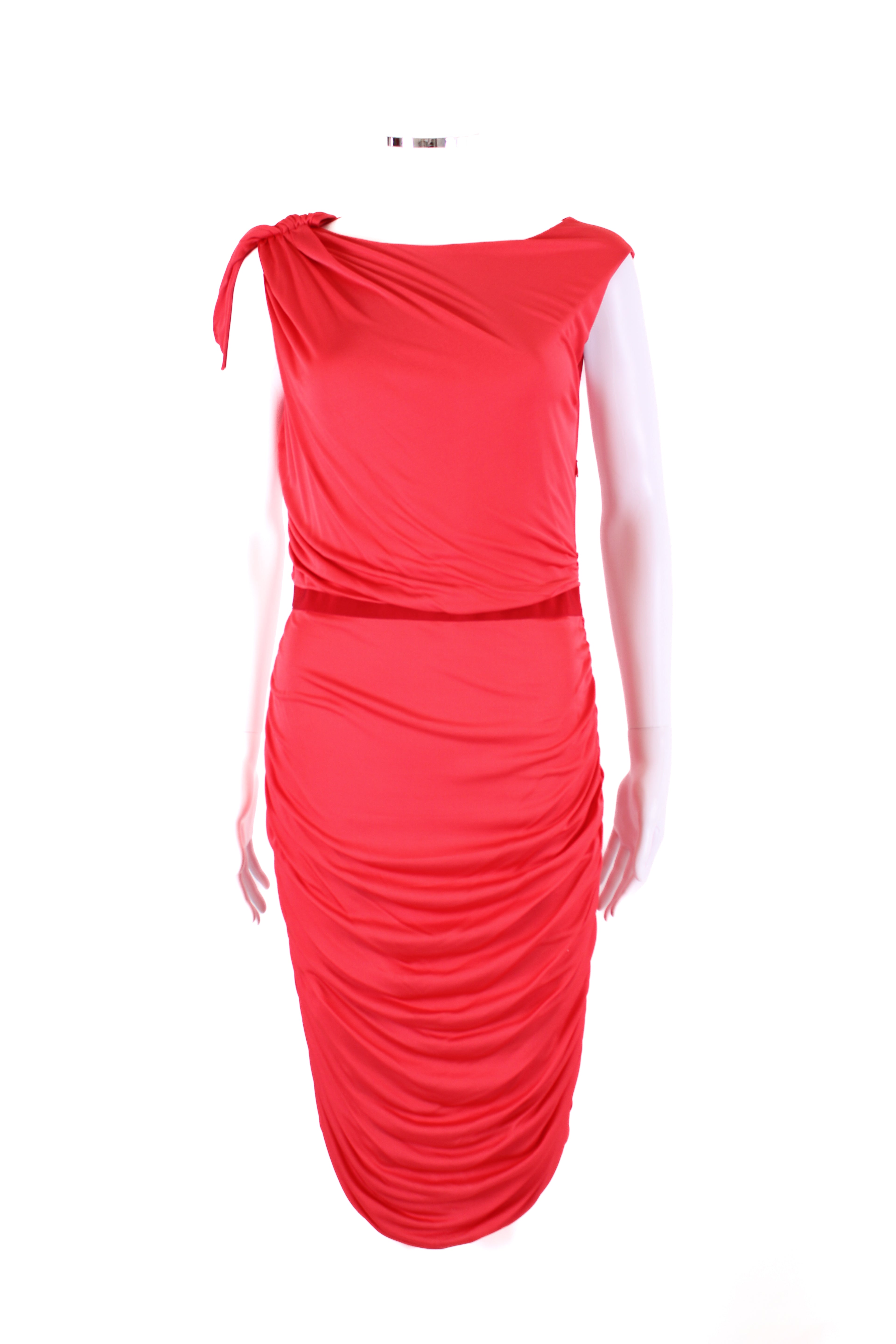 Giambattista Valli S/S Draped Dress Coral M