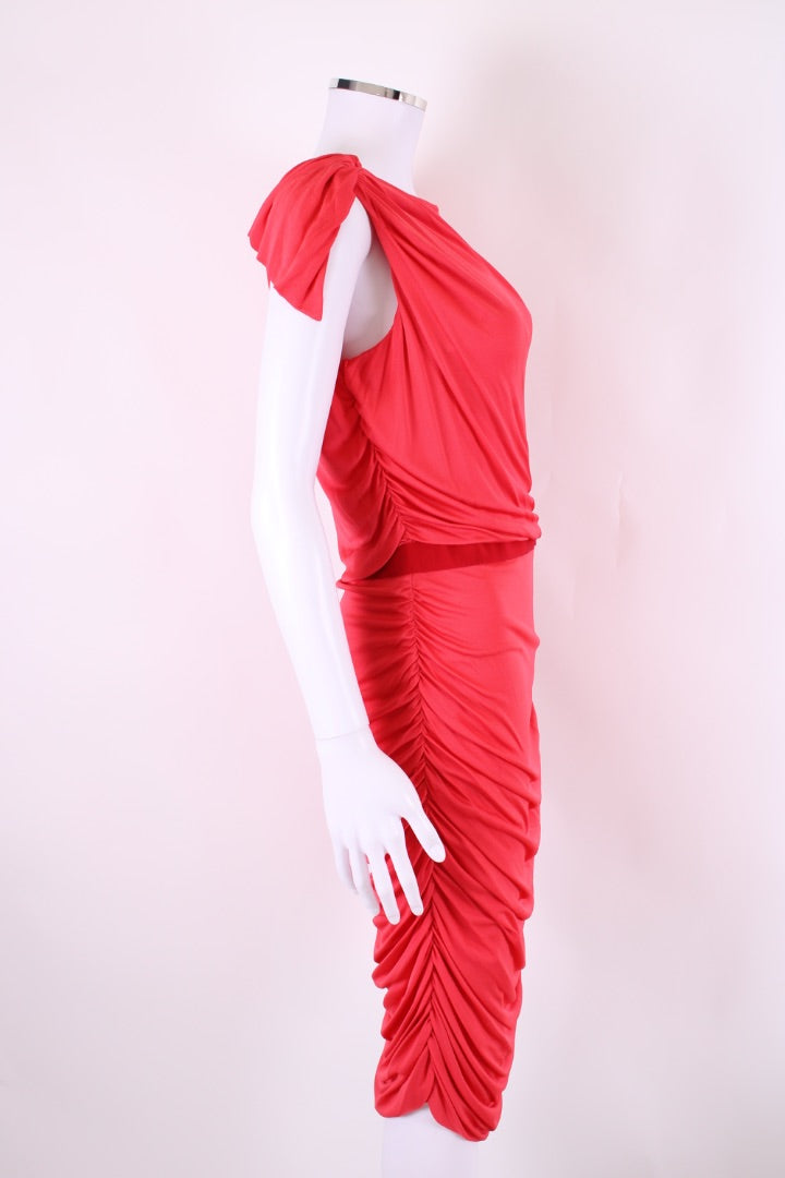 Giambattista Valli S/S Draped Dress Coral M