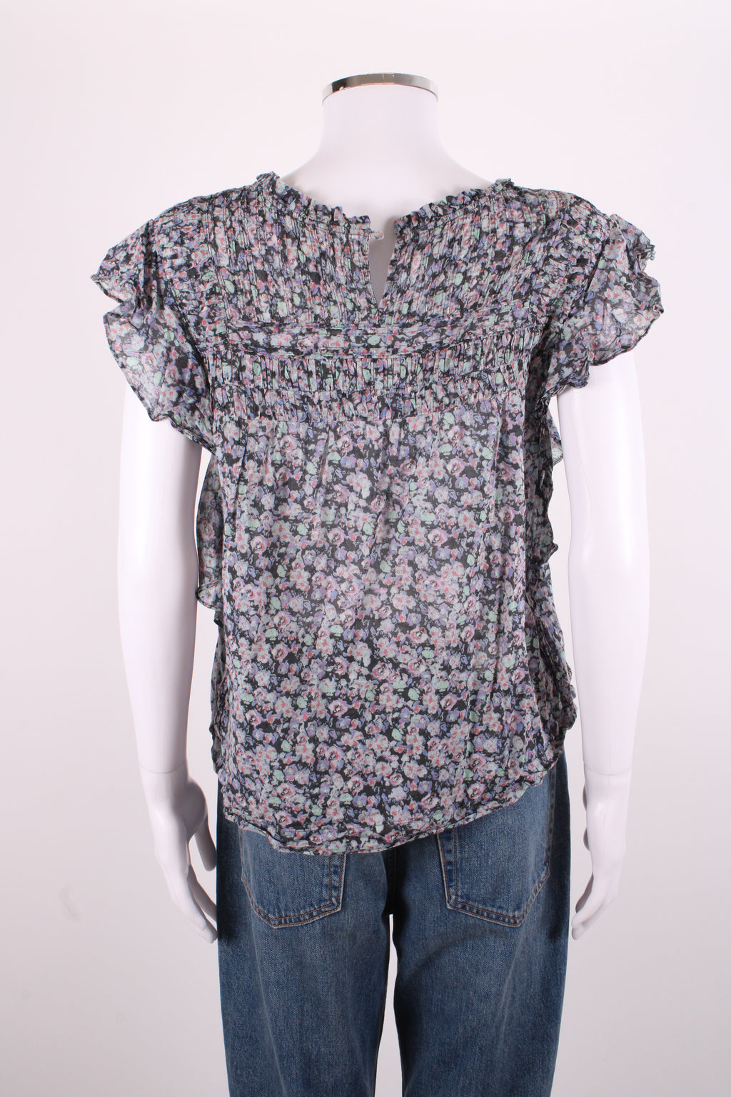 Isabel Marant Etoile S/S Floral Blouse Blue/ Lilac 8