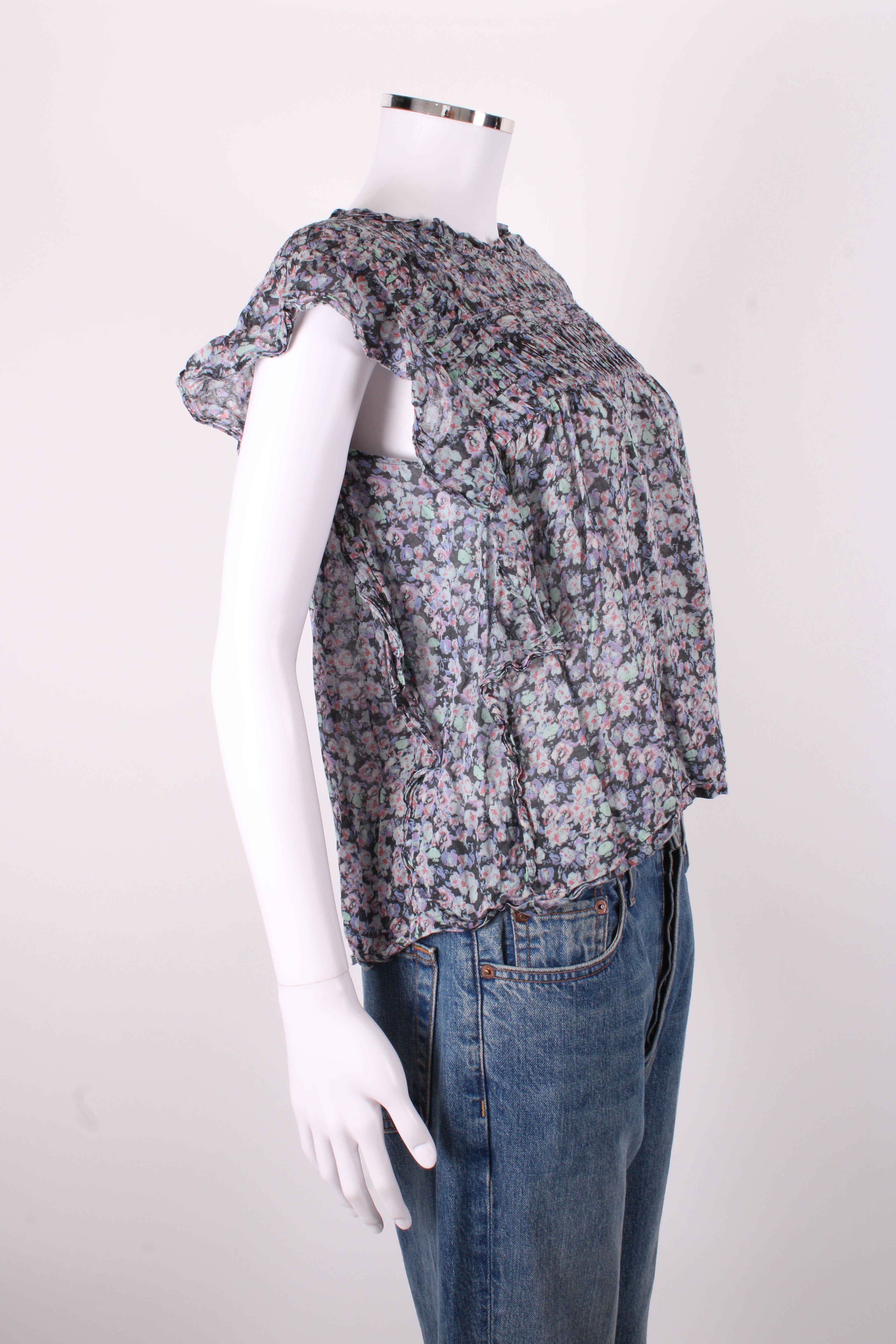Isabel Marant Etoile S/S Floral Blouse Blue/ Lilac 8