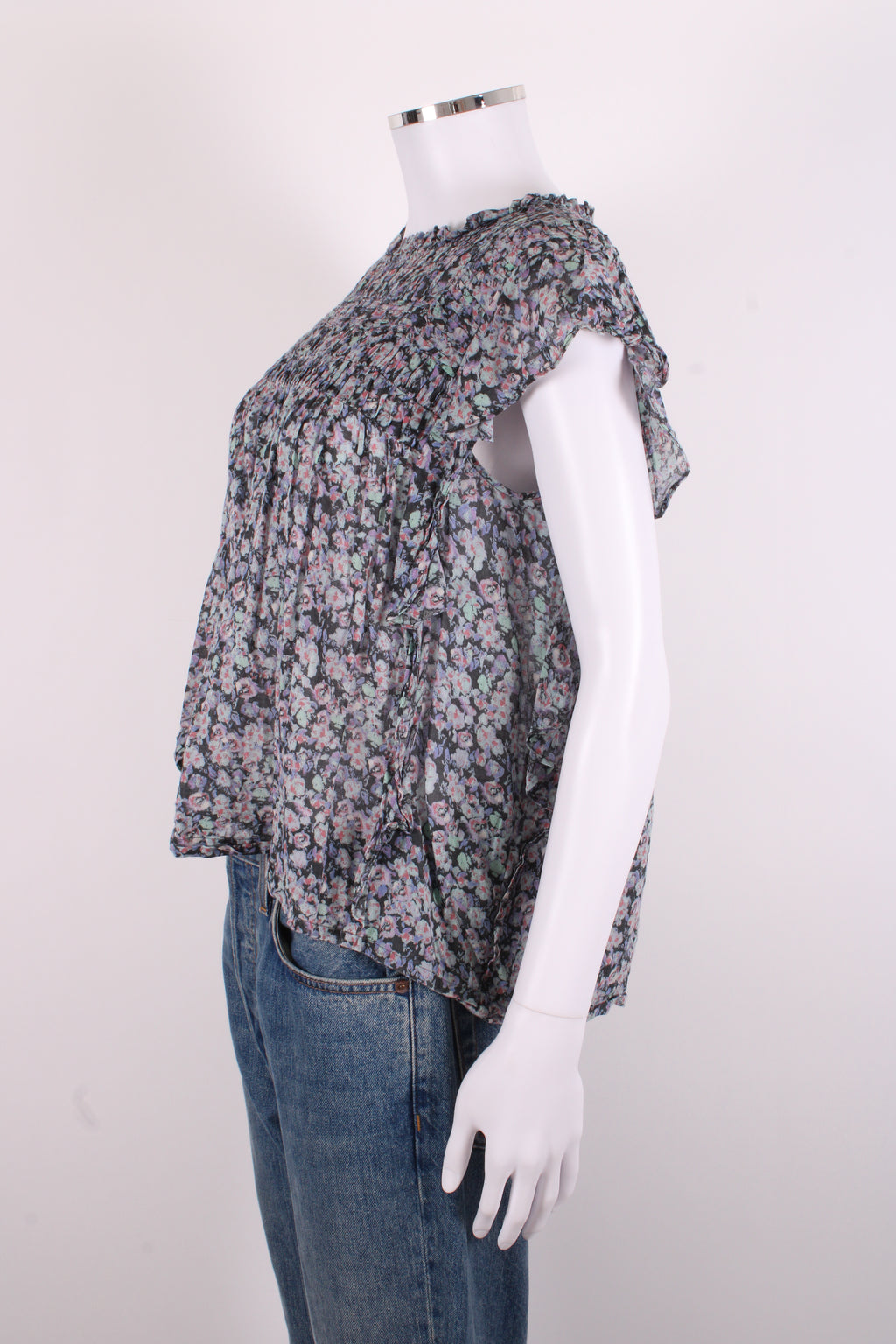 Isabel Marant Etoile S/S Floral Blouse Blue/ Lilac 8