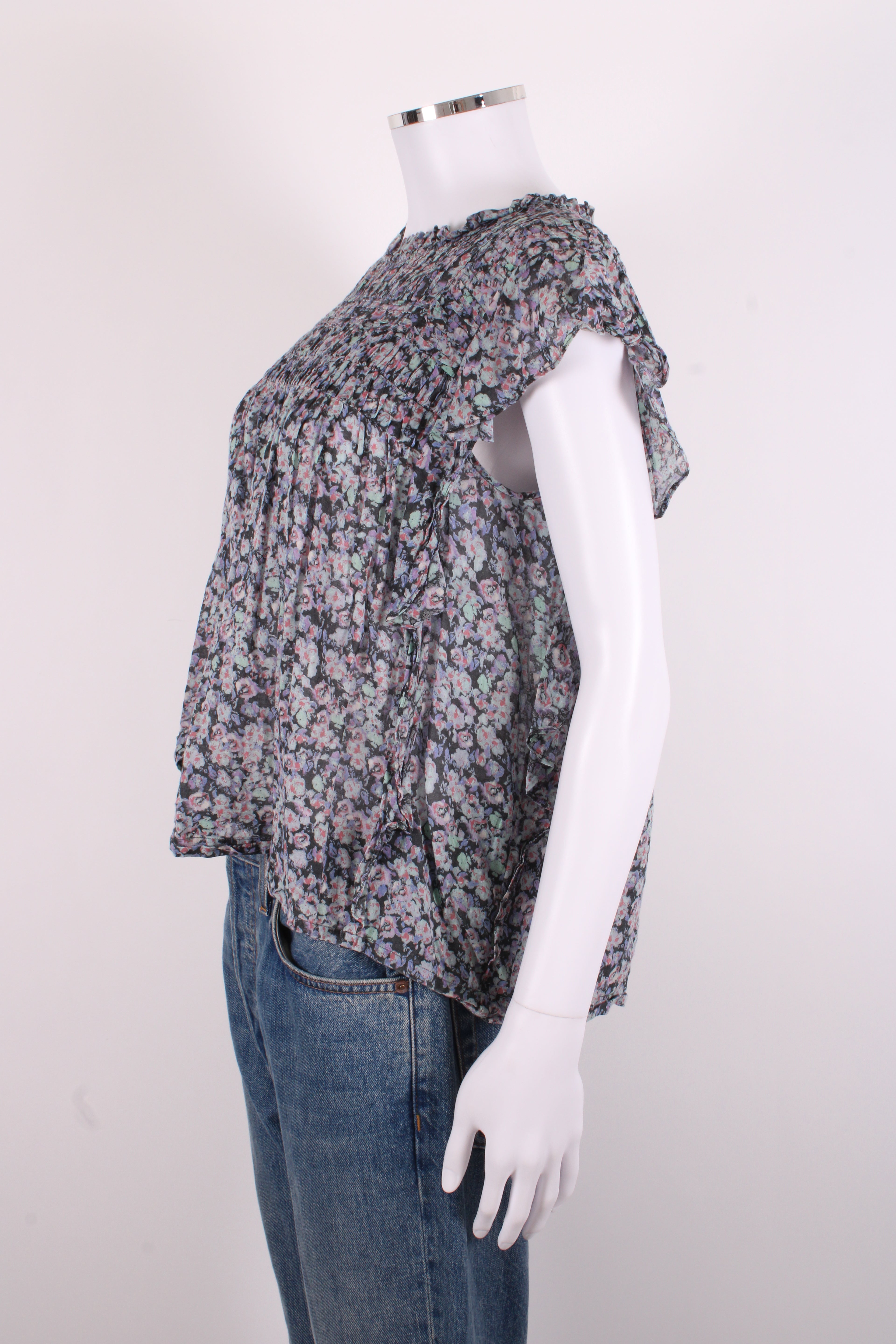 Isabel Marant Etoile S/S Floral Blouse Blue/ Lilac 8