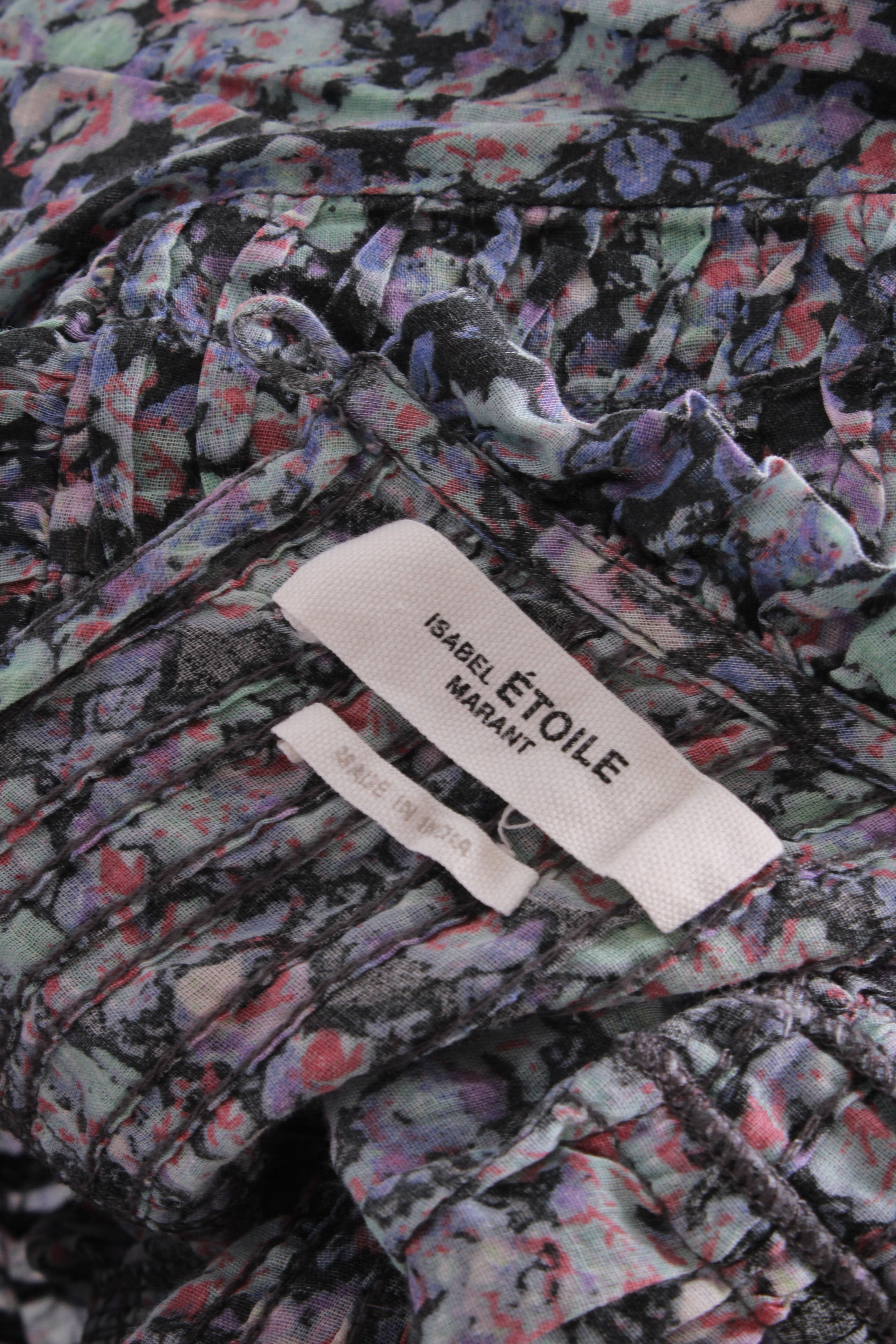 Isabel Marant Etoile S/S Floral Blouse Blue/ Lilac 8