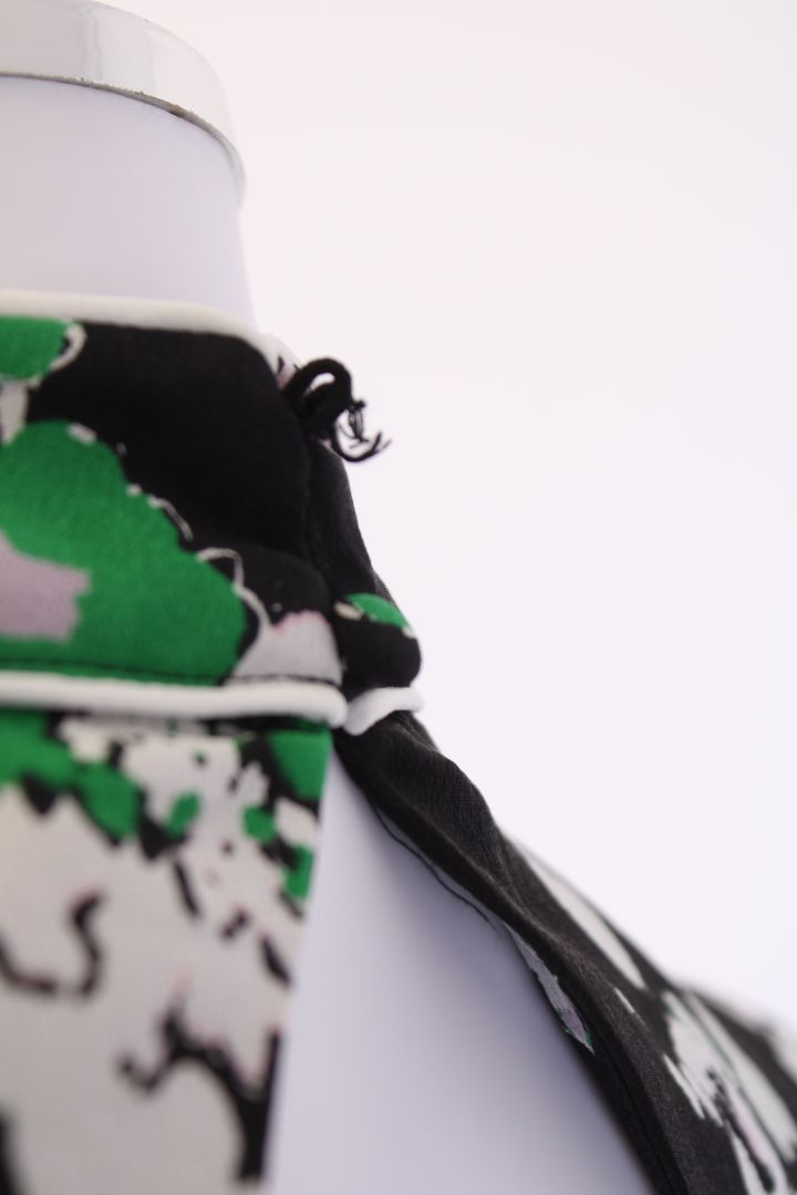 Rixo L/S Floral Dress Black/ Green XS