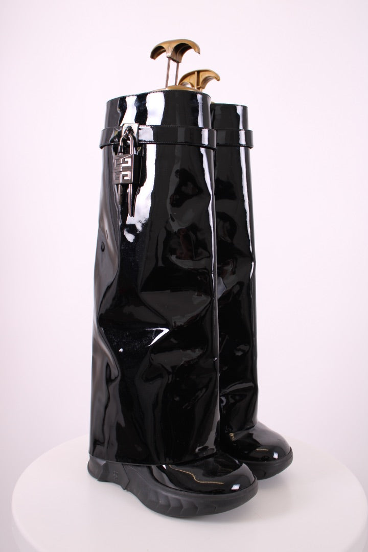 Givenchy boots kneehigh rubber Black 37