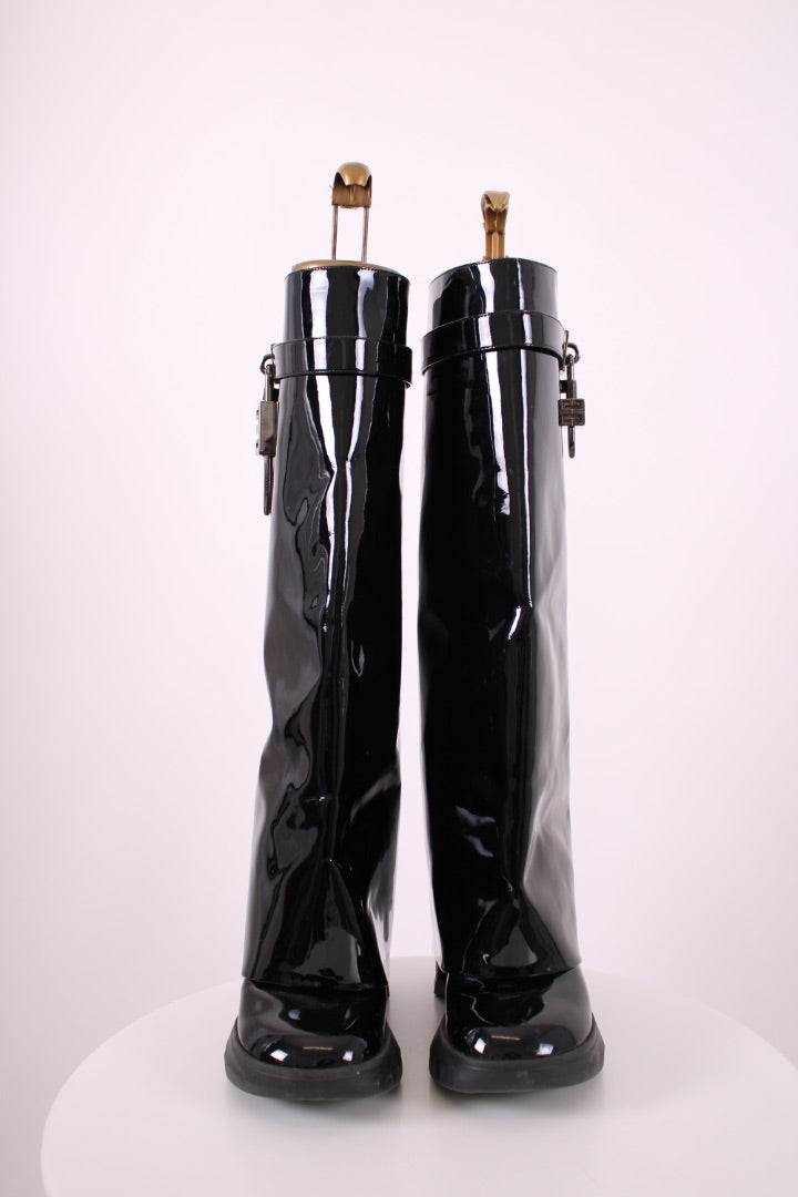 Givenchy boots kneehigh rubber Black 37