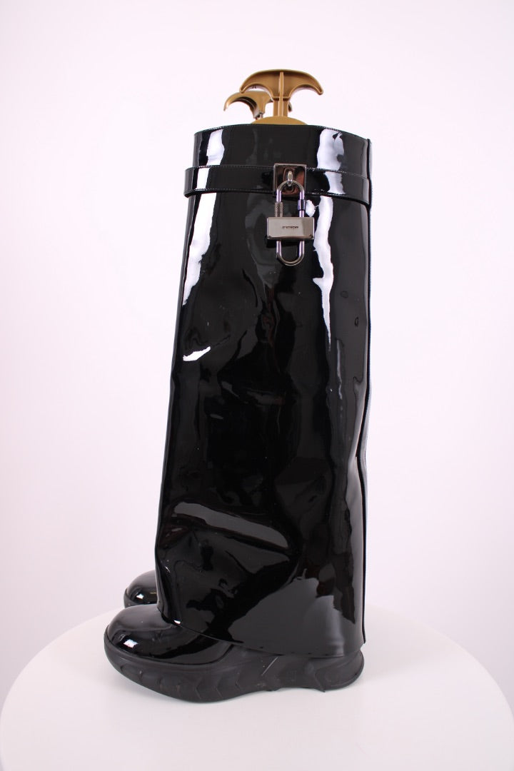 Givenchy boots kneehigh rubber Black 37