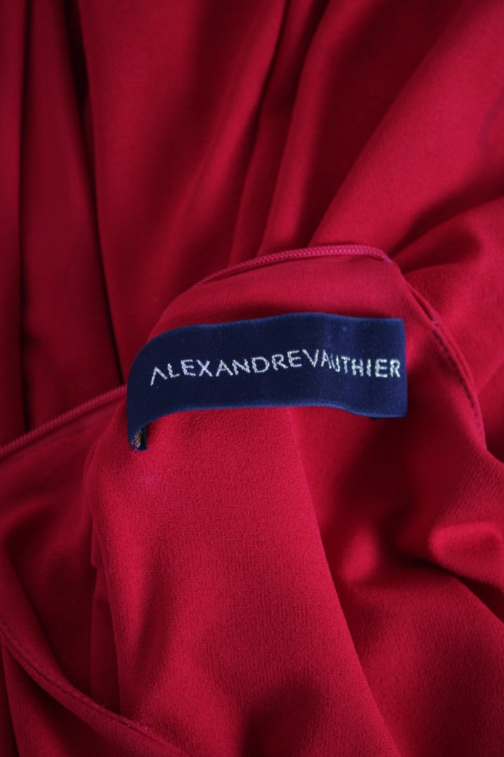 Alexandre Vauthier L/S Draped Side Dress Red S