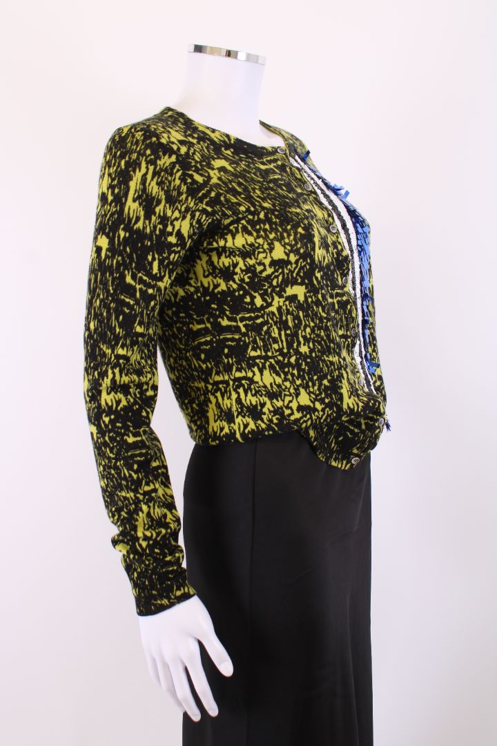 Markus Lupfer Knit button and sequin Jumper yellow/black/blue S