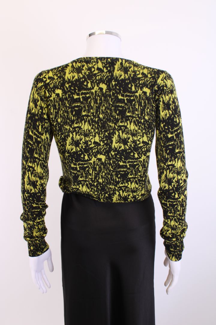 Markus Lupfer Knit button and sequin Jumper yellow/black/blue S