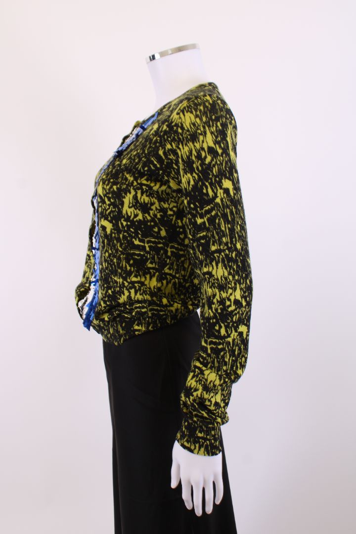 Markus Lupfer Knit button and sequin Jumper yellow/black/blue S