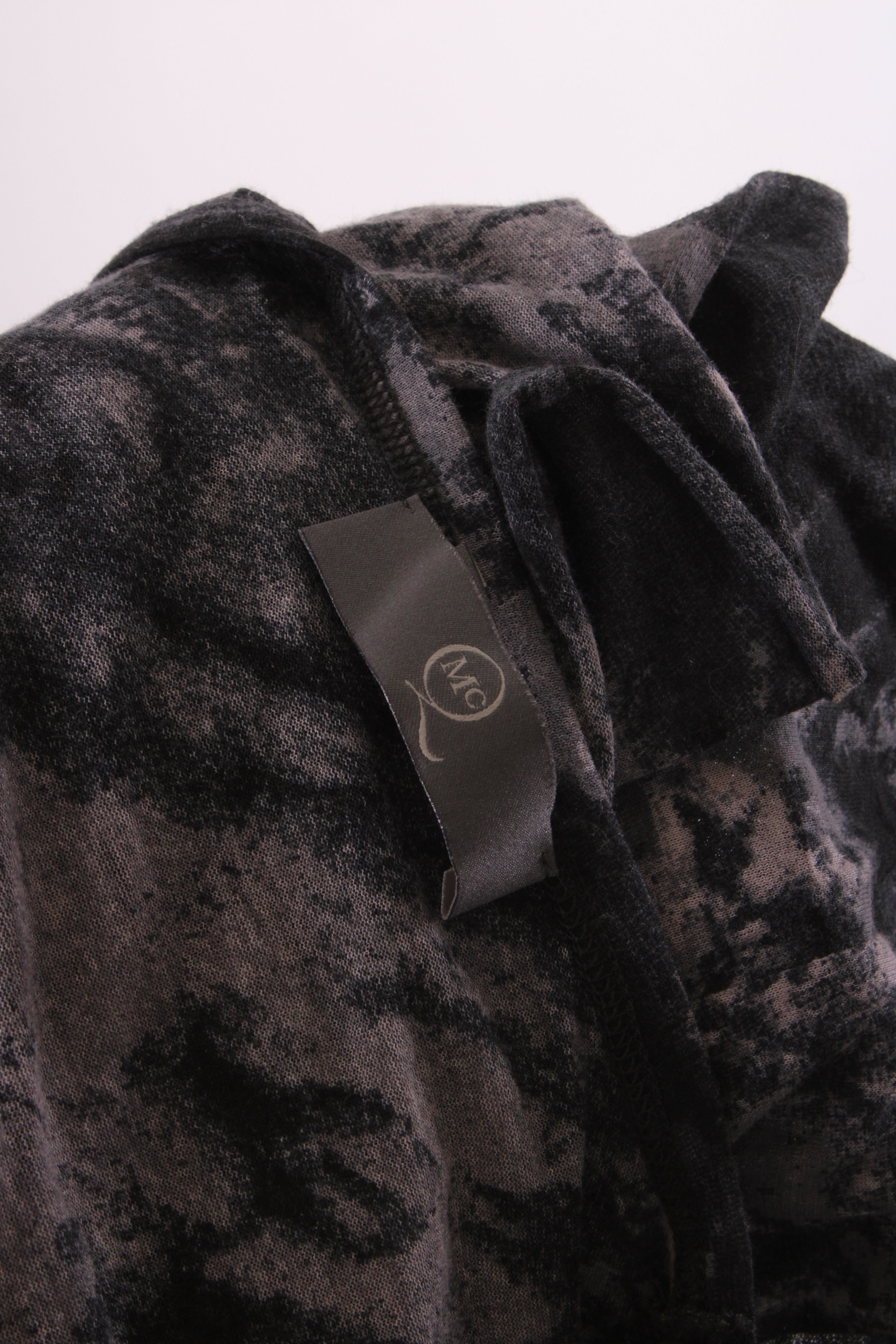 McQ S/S Side Zip Tie Dye T-shirt Grey/ Black M
