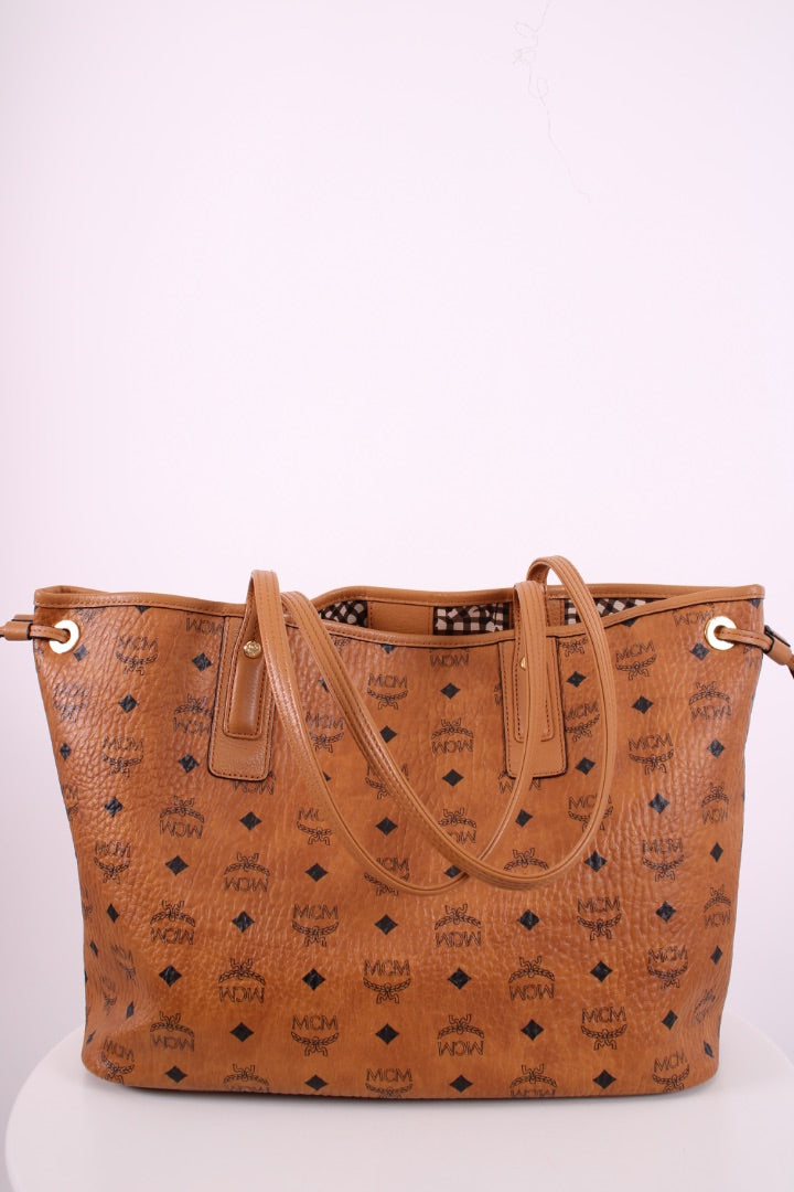Tan Liz reversible shopper