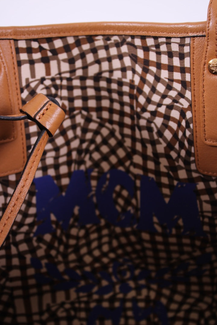 Tan Liz reversible shopper