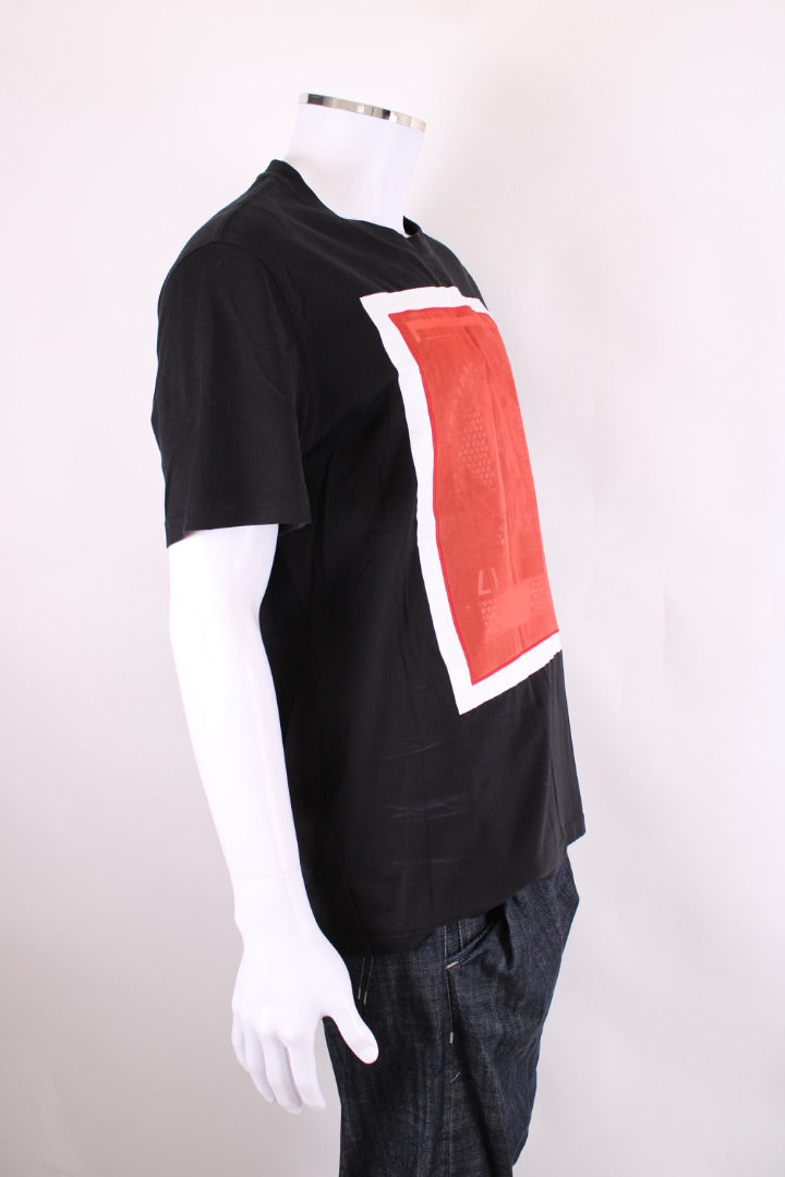Givenchy Square Silk Layered T-shirt Black/ Red XL