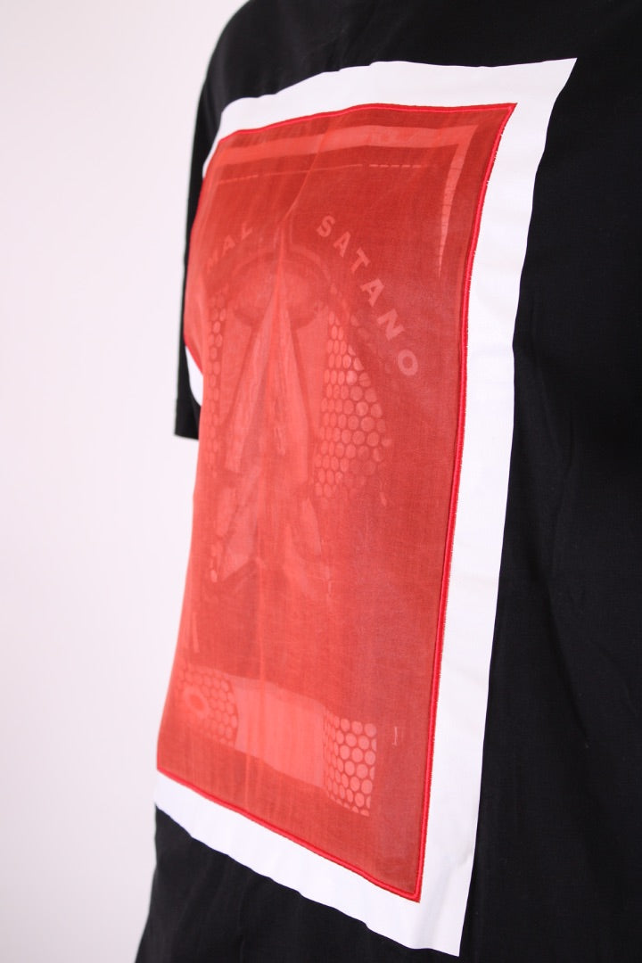 Givenchy Square Silk Layered T-shirt Black/ Red XL