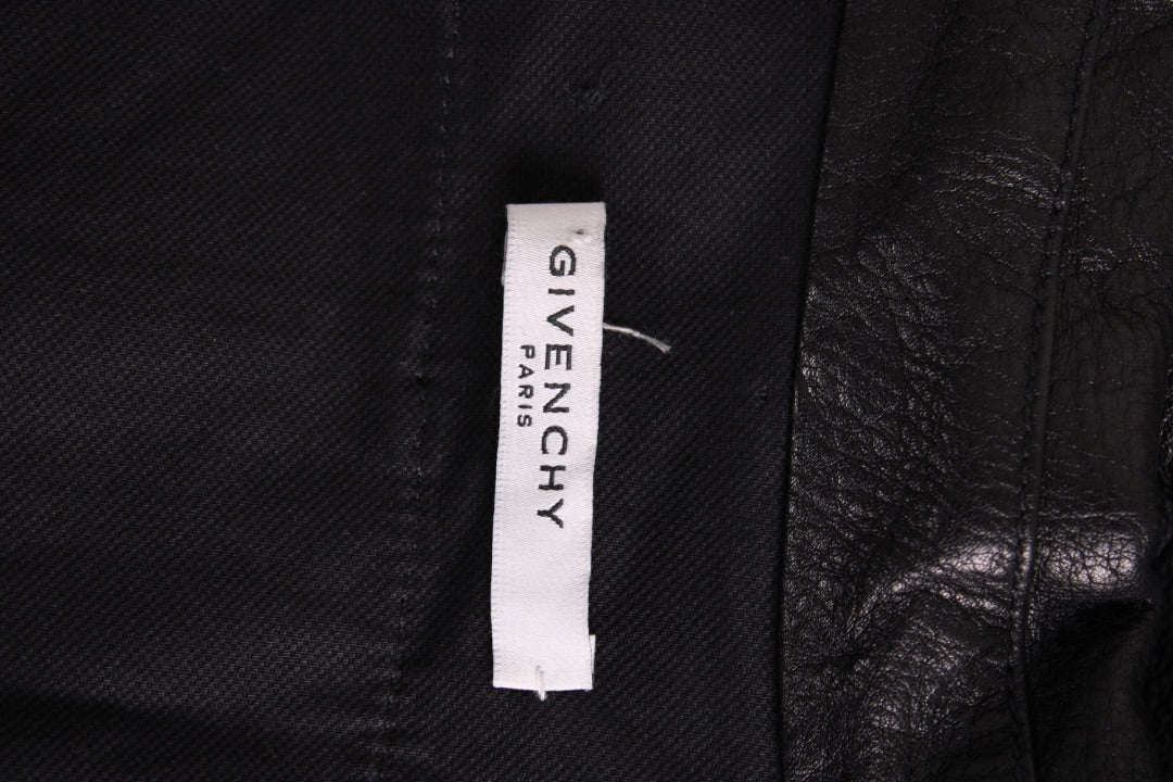 Givenchy Leather/ Cotton Shirt Black 43