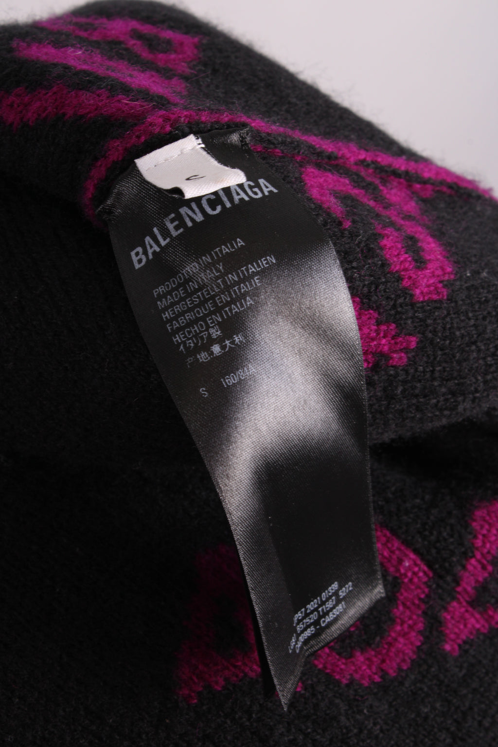Balenciaga L/S Logo Jumper Purple/ Black S