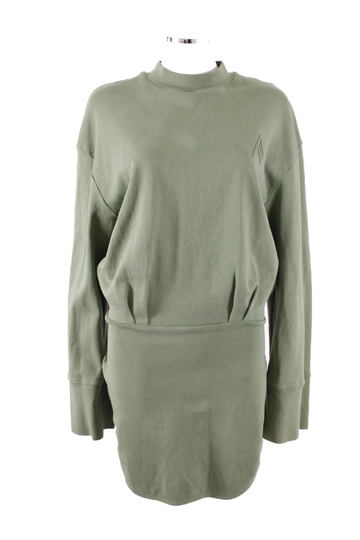 The Attico L/S Palmer Jersey Dress Olive S
