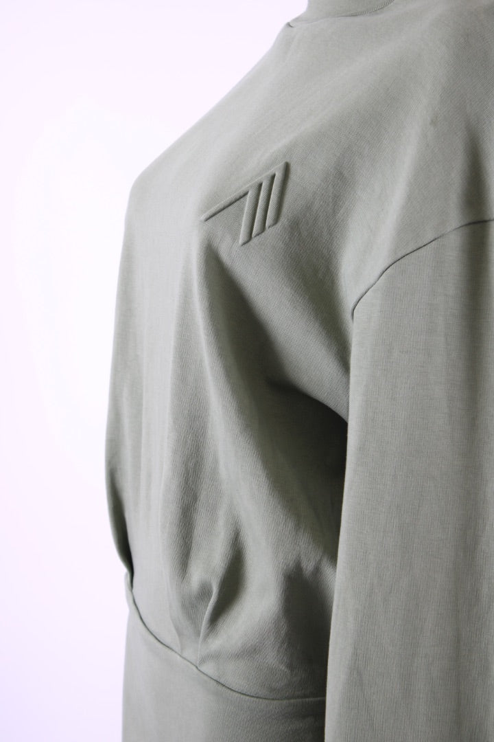 The Attico L/S Palmer Jersey Dress Olive S